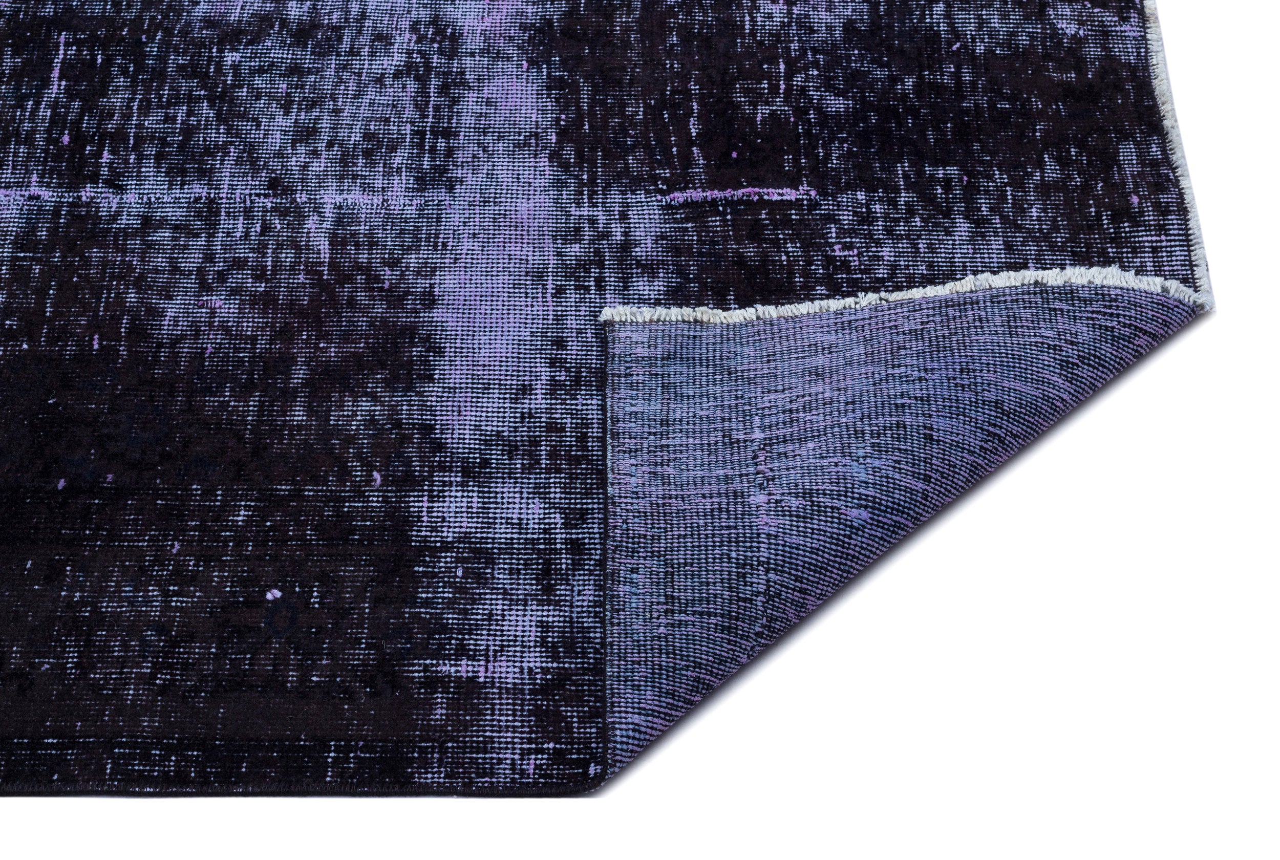 Blue Over Dyed Vintage Rug 4'6'' x 8'1'' ft 137 x 246 cm