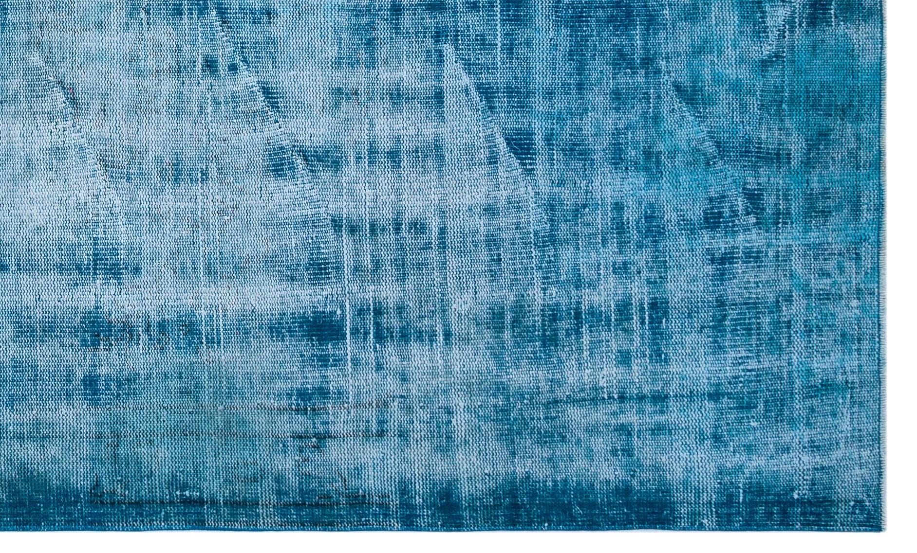 Turquoise  Over Dyed Vintage Rug 5'3'' x 8'9'' ft 161 x 266 cm