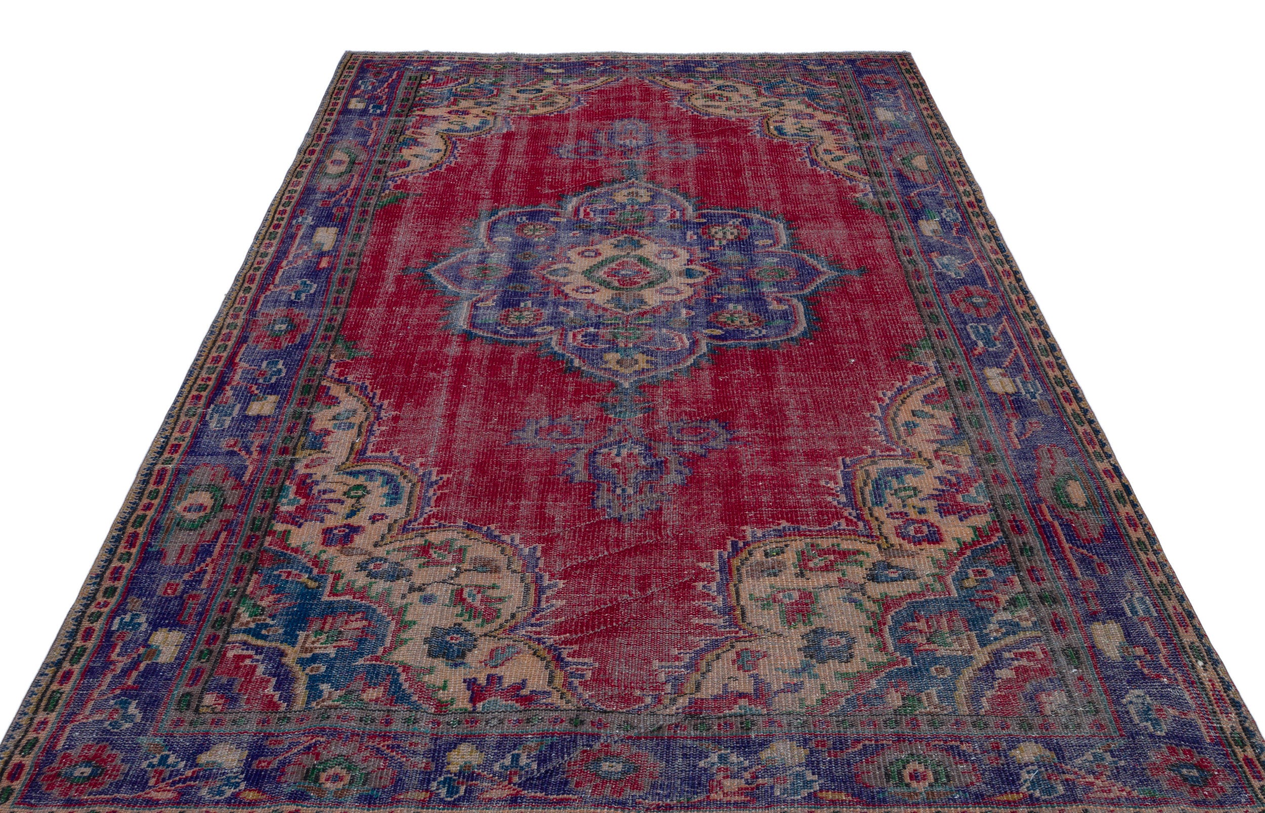Naturel Over Dyed Vintage Rug 6'1'' x 9'5'' ft 186 x 286 cm