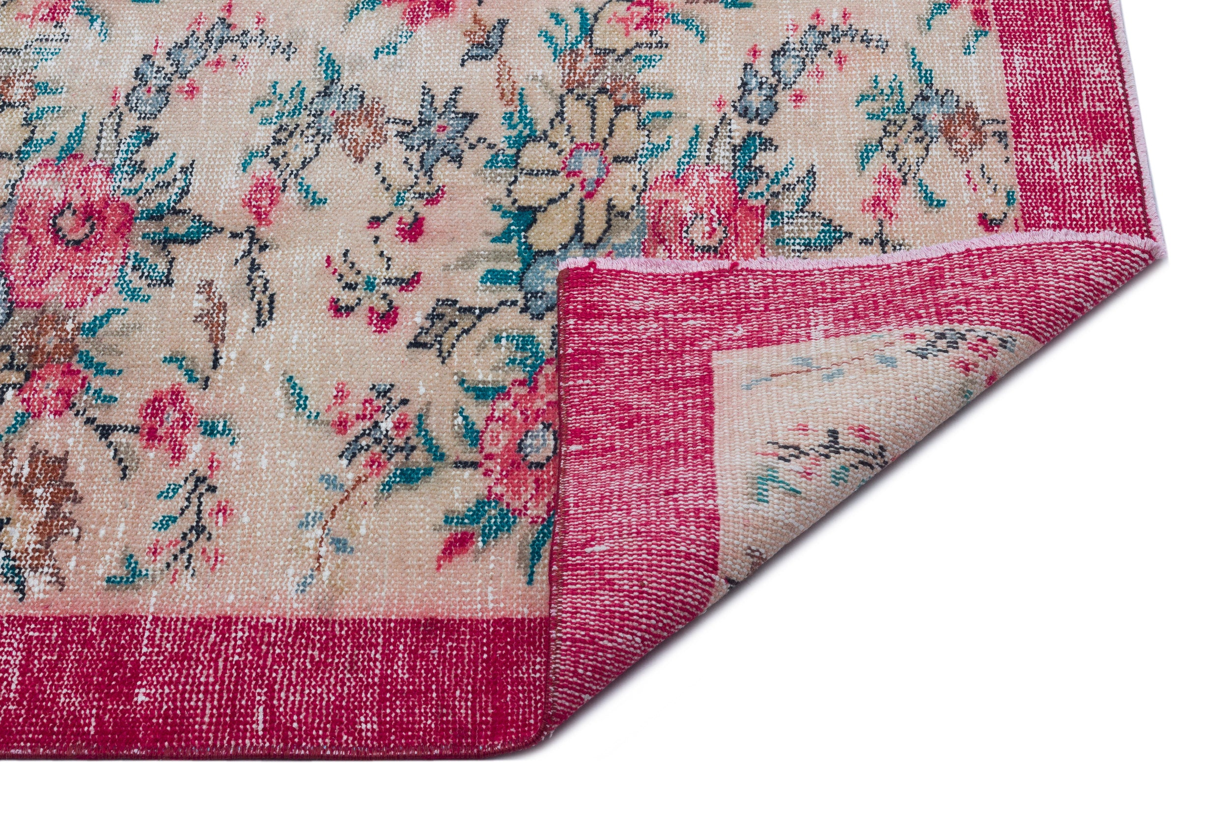 Retro Over Dyed Vintage Rug 4'11'' x 8'5'' ft 151 x 256 cm