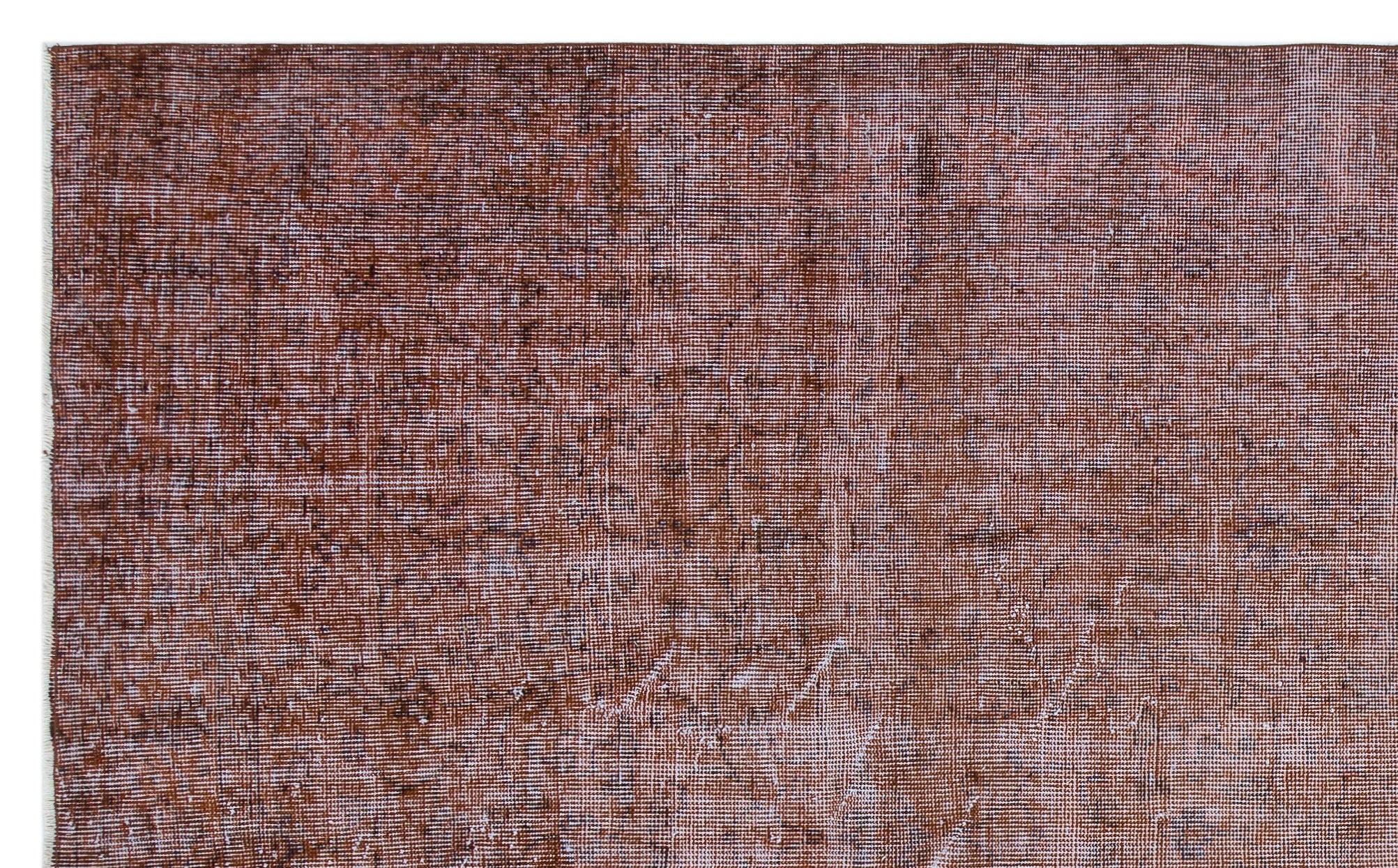 Brown Over Dyed Vintage Rug 5'8'' x 9'4'' ft 173 x 285 cm