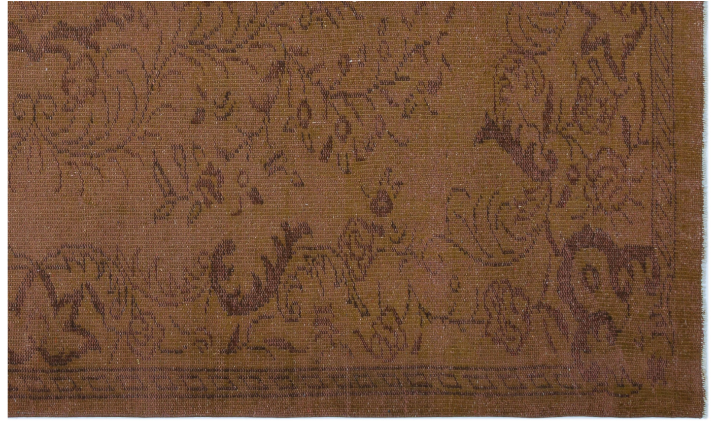 Traditional Design Brown Over Dyed Vintage Rug 5'3'' x 8'11'' ft 160 x 271 cm