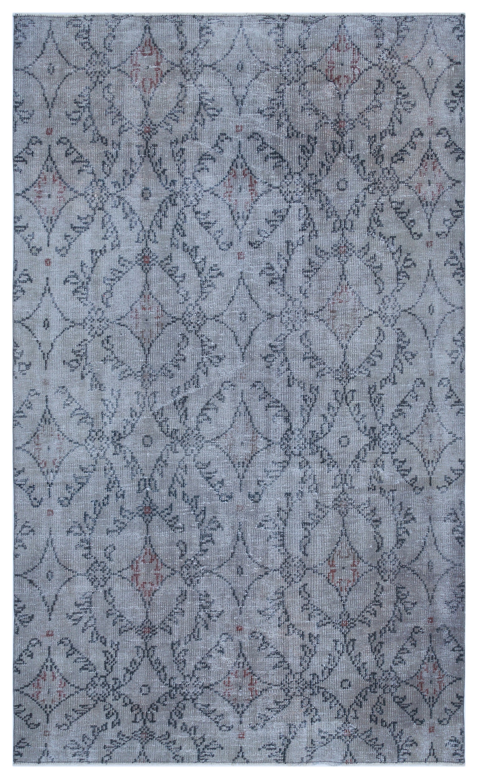 Blue Over Dyed Vintage Rug 5'1'' x 8'6'' ft 156 x 258 cm