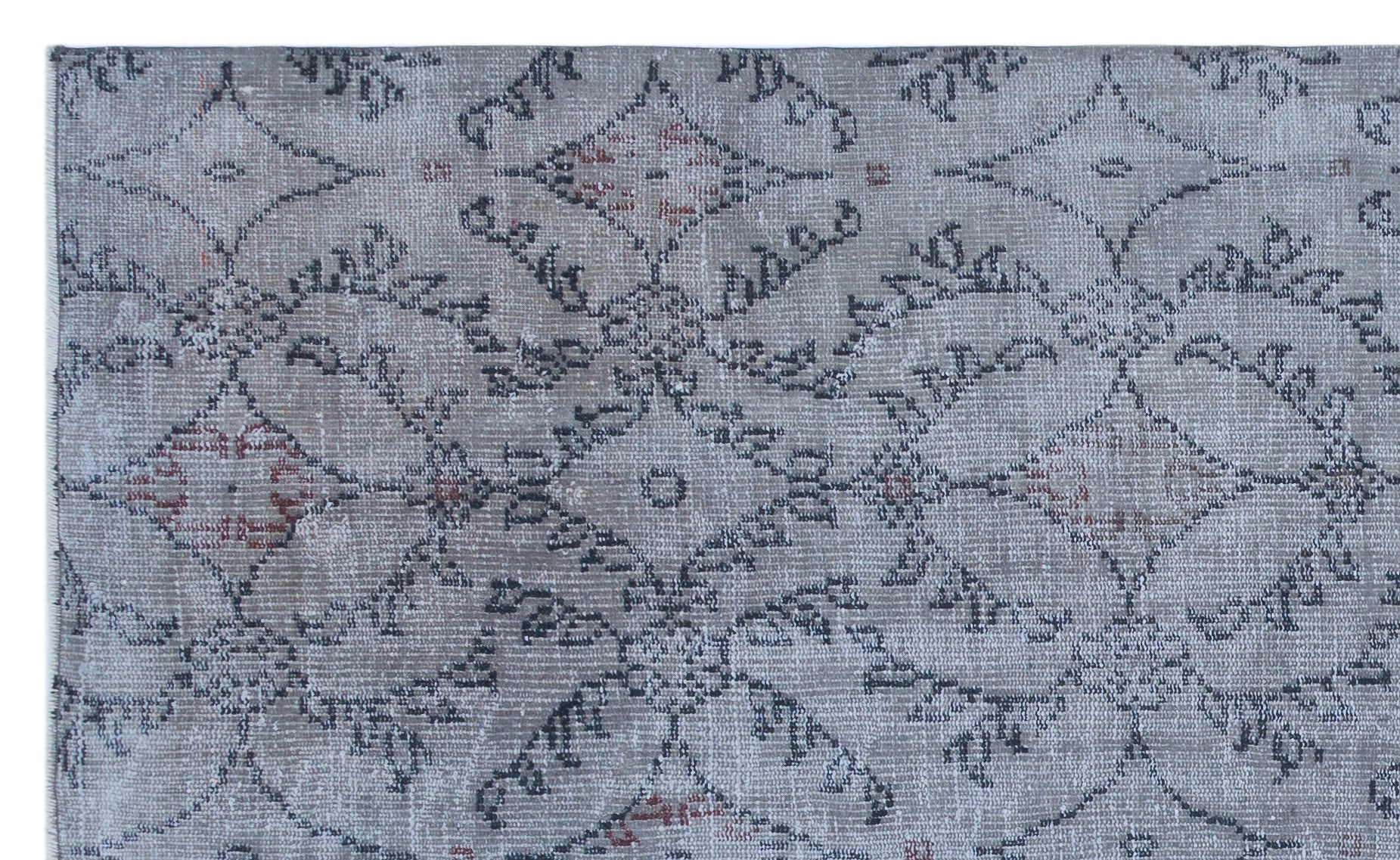 Blue Over Dyed Vintage Rug 5'1'' x 8'6'' ft 156 x 258 cm