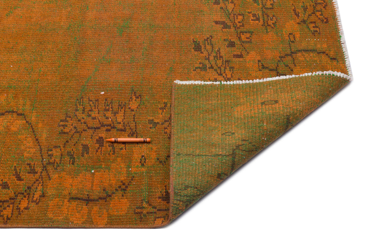 Retro Over Dyed Vintage Rug 5'6'' x 8'7'' ft 168 x 262 cm
