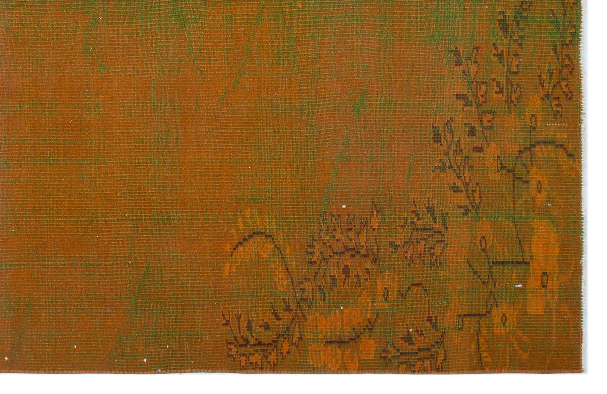 Retro Over Dyed Vintage Rug 5'6'' x 8'7'' ft 168 x 262 cm