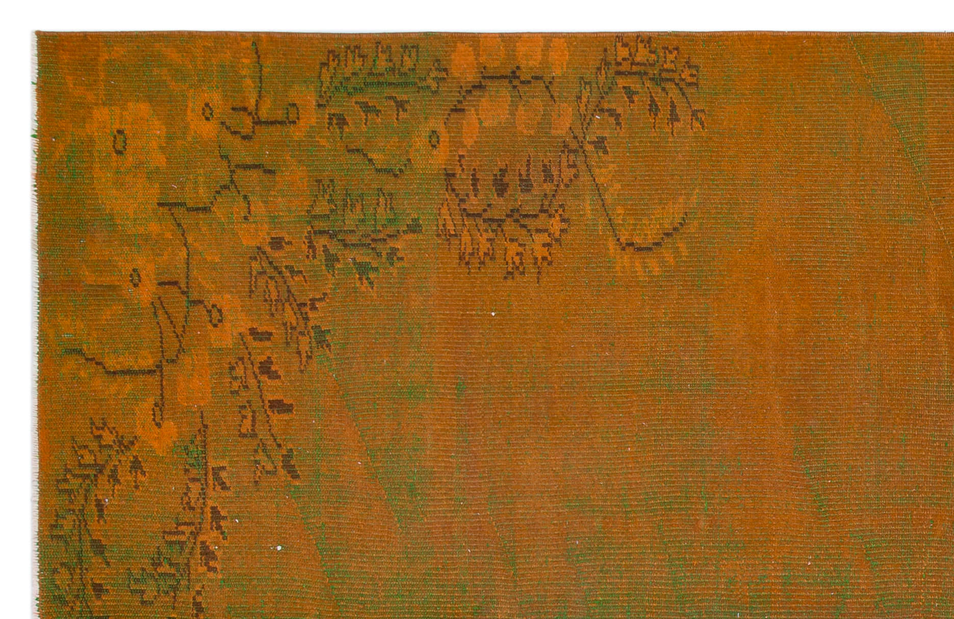 Retro Over Dyed Vintage Rug 5'6'' x 8'7'' ft 168 x 262 cm