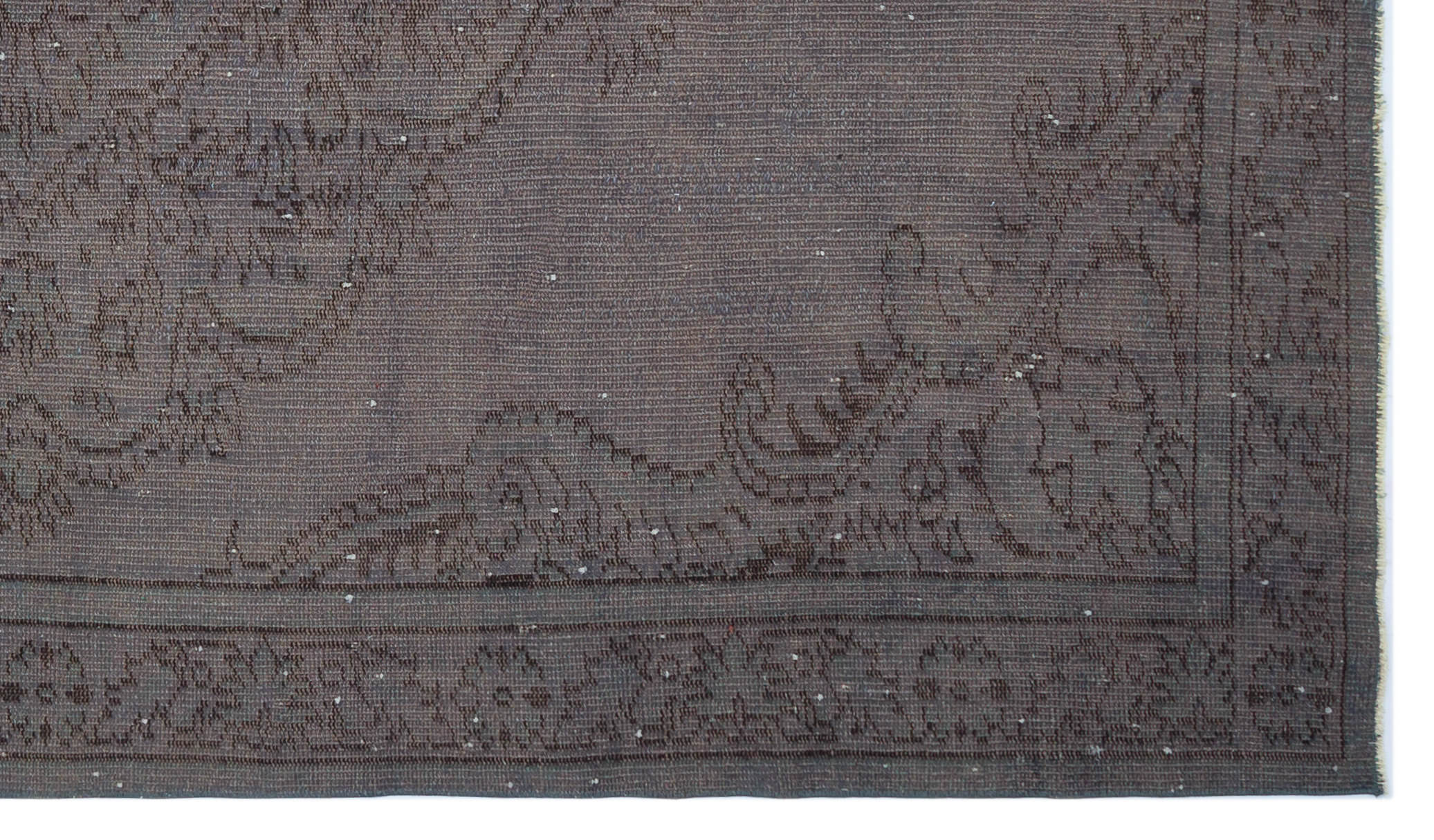 Gray Over Dyed Vintage Rug 5'7'' x 9'8'' ft 170 x 294 cm