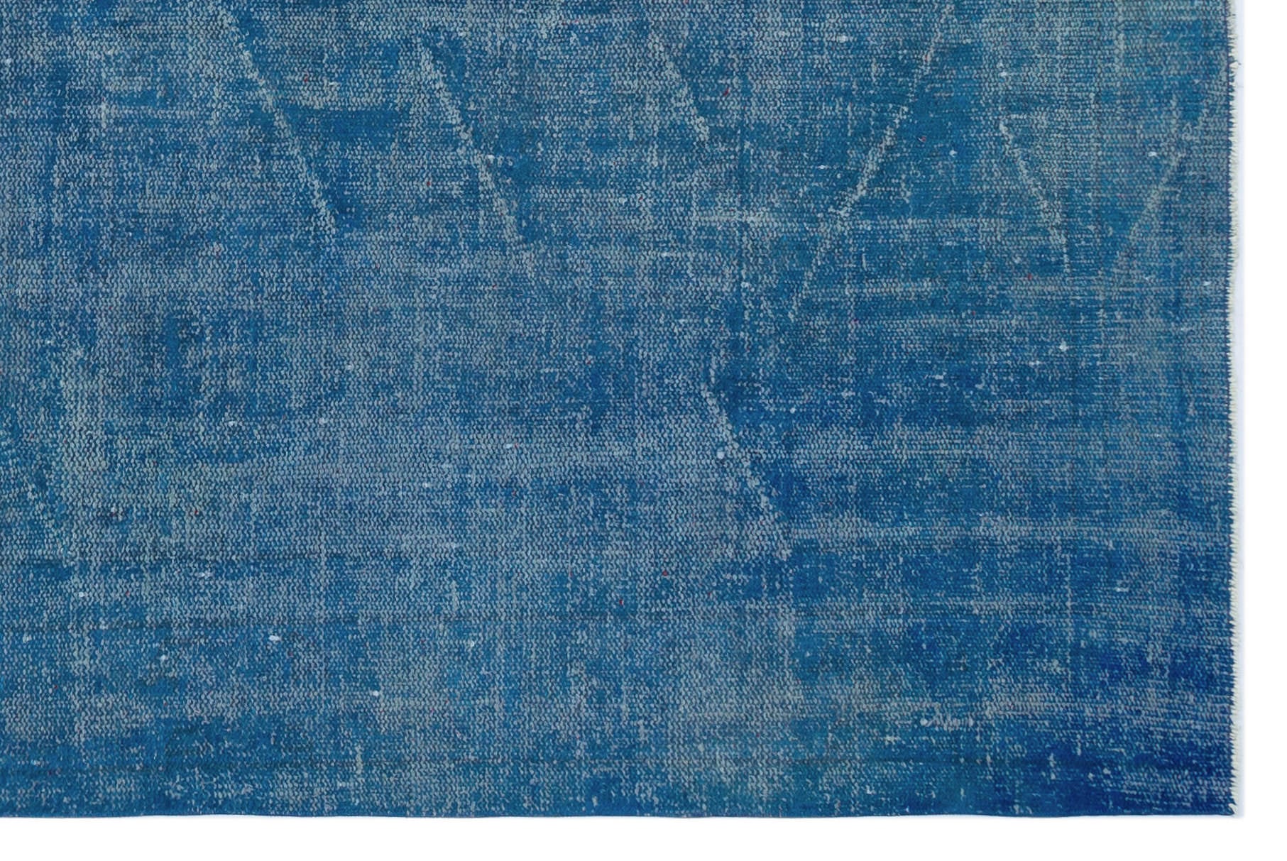 Blue Over Dyed Vintage Rug 5'7'' x 8'4'' ft 170 x 254 cm
