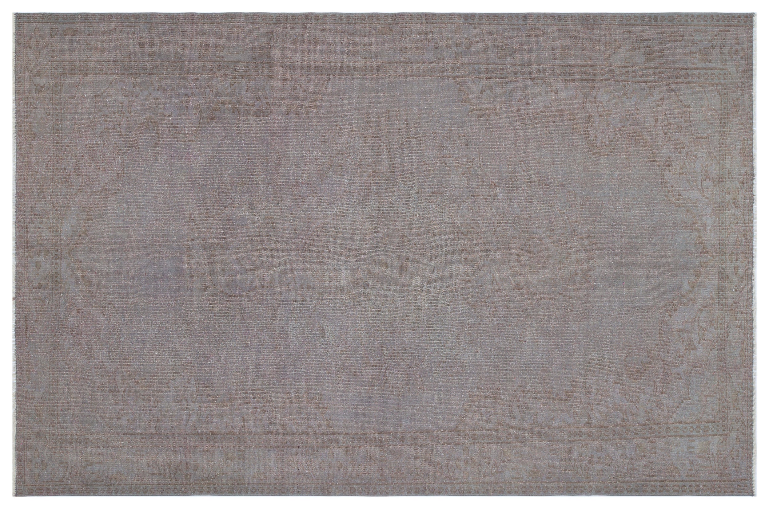 Gray Over Dyed Vintage Rug 5'7'' x 8'9'' ft 171 x 266 cm