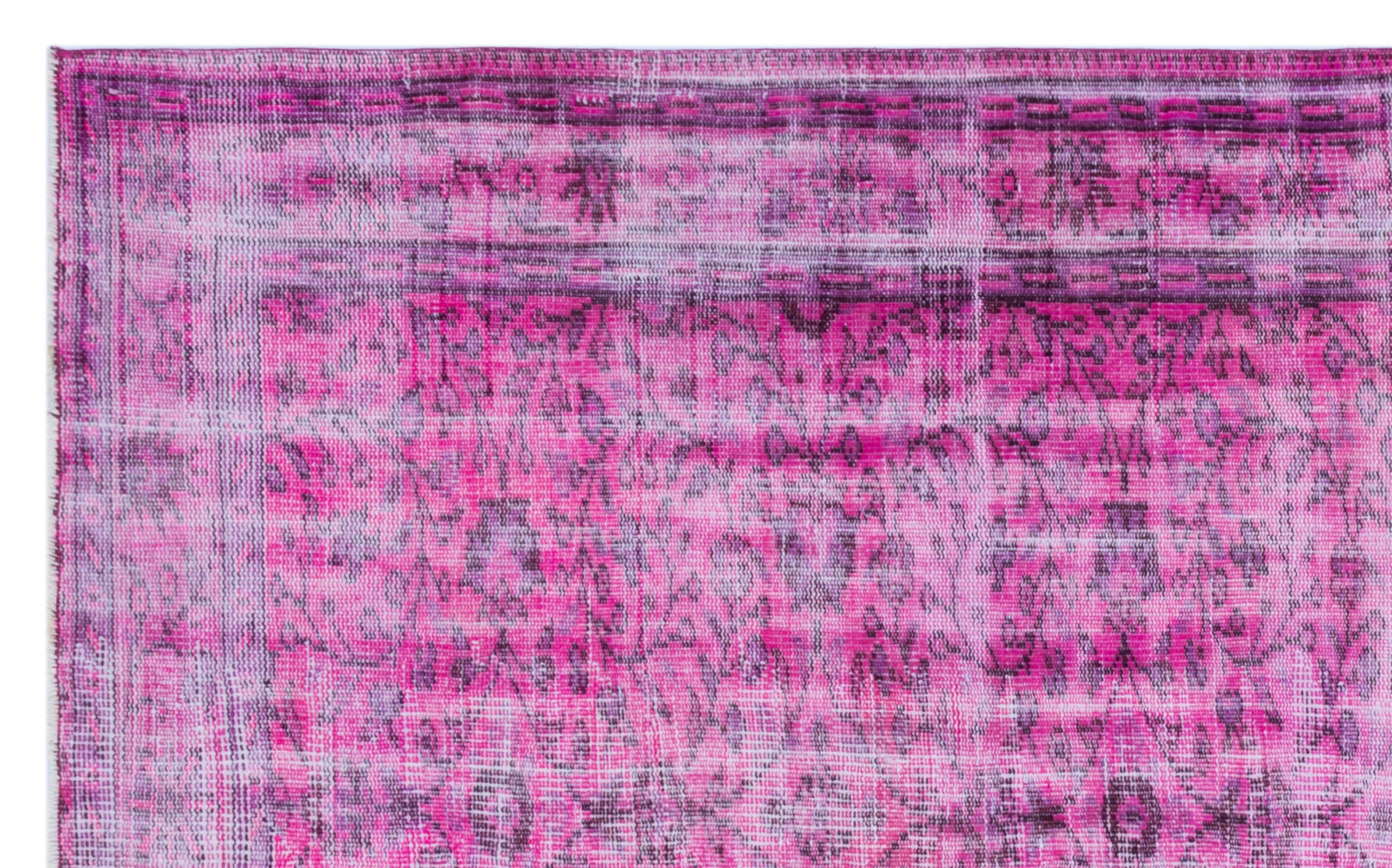 Purple Over Dyed Vintage Rug 5'5'' x 8'2'' ft 164 x 250 cm