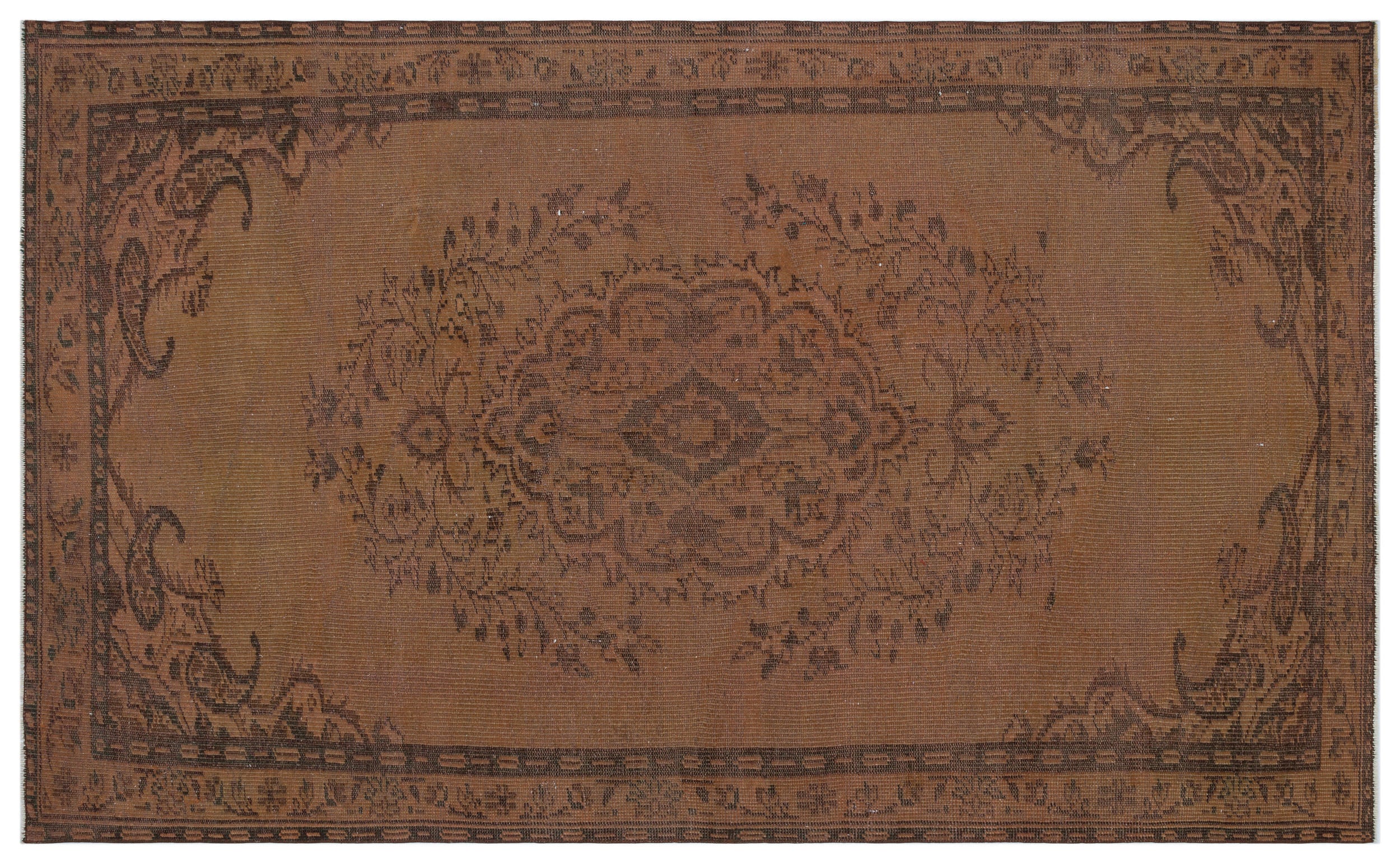 Naturel Over Dyed Vintage Rug 5'2'' x 8'7'' ft 158 x 262 cm