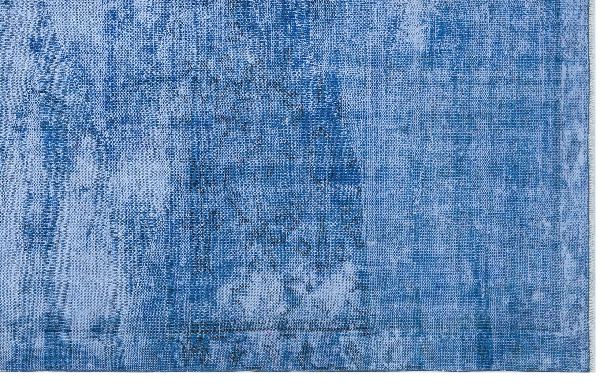 Blue Over Dyed Vintage Rug 5'10'' x 9'1'' ft 177 x 278 cm