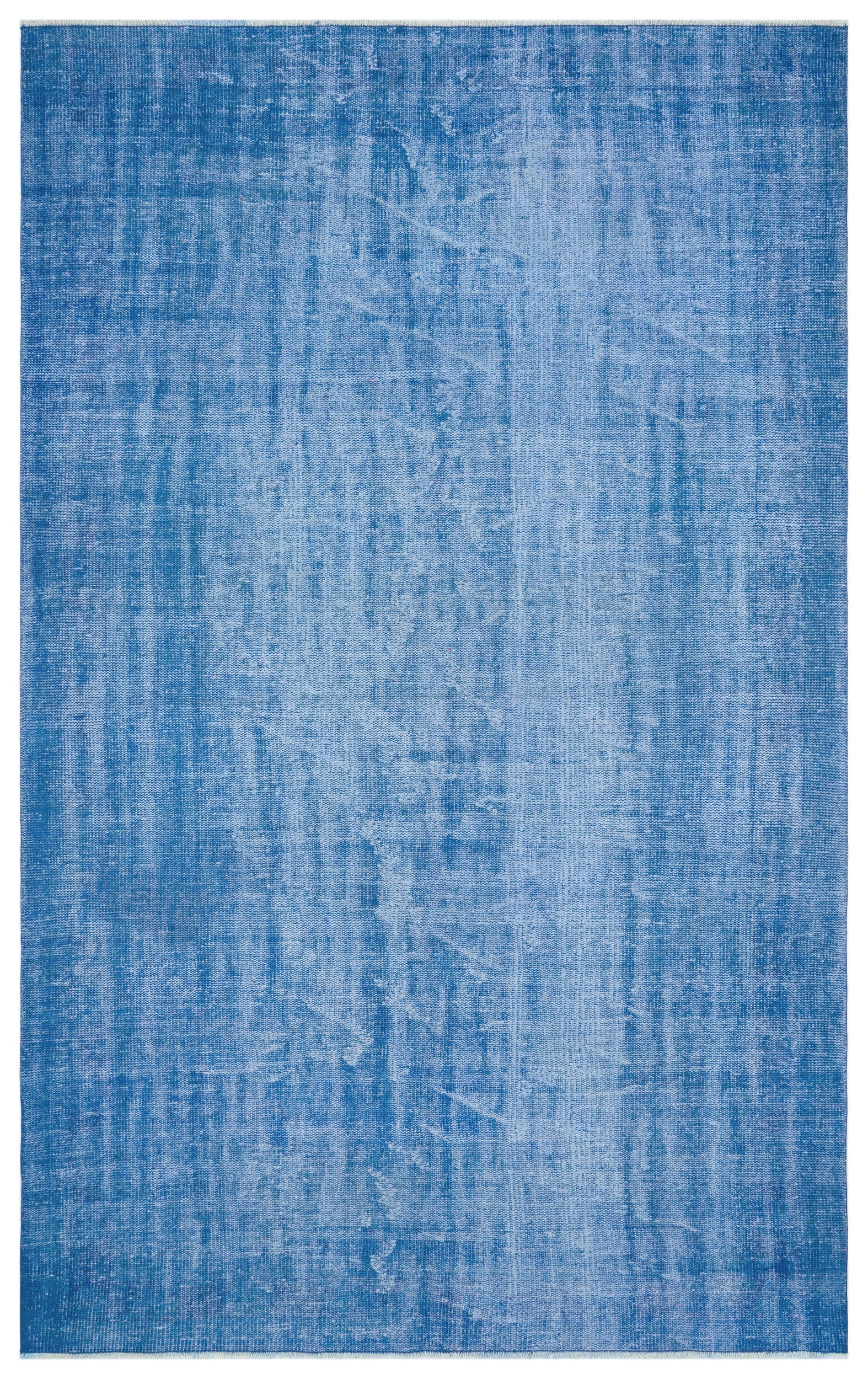 Blue Over Dyed Vintage Rug 5'9'' x 9'4'' ft 175 x 285 cm