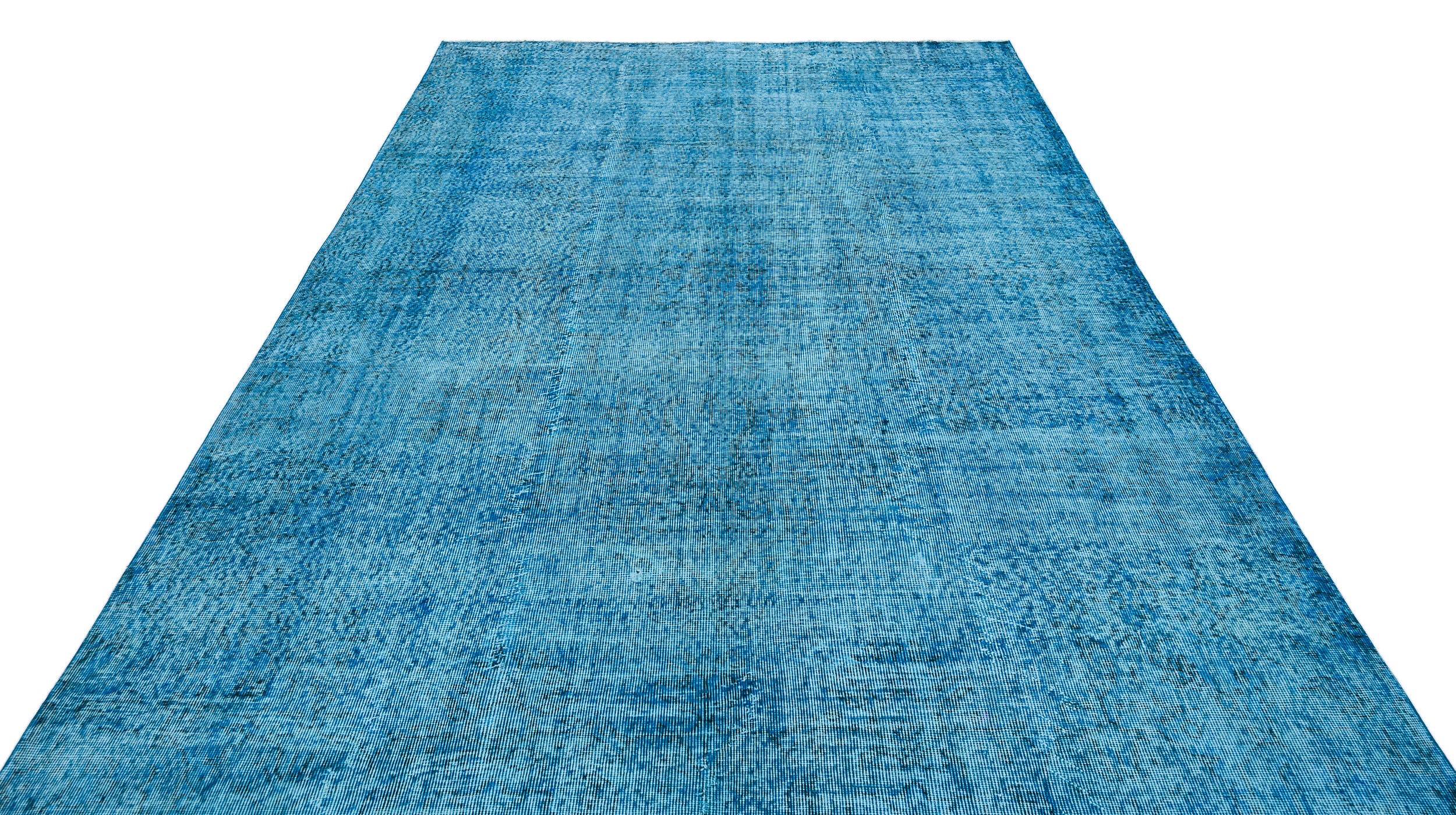 Turquoise Over Dyed Vintage Rug 7'4'' x 10'0'' ft 223 x 306 cm
