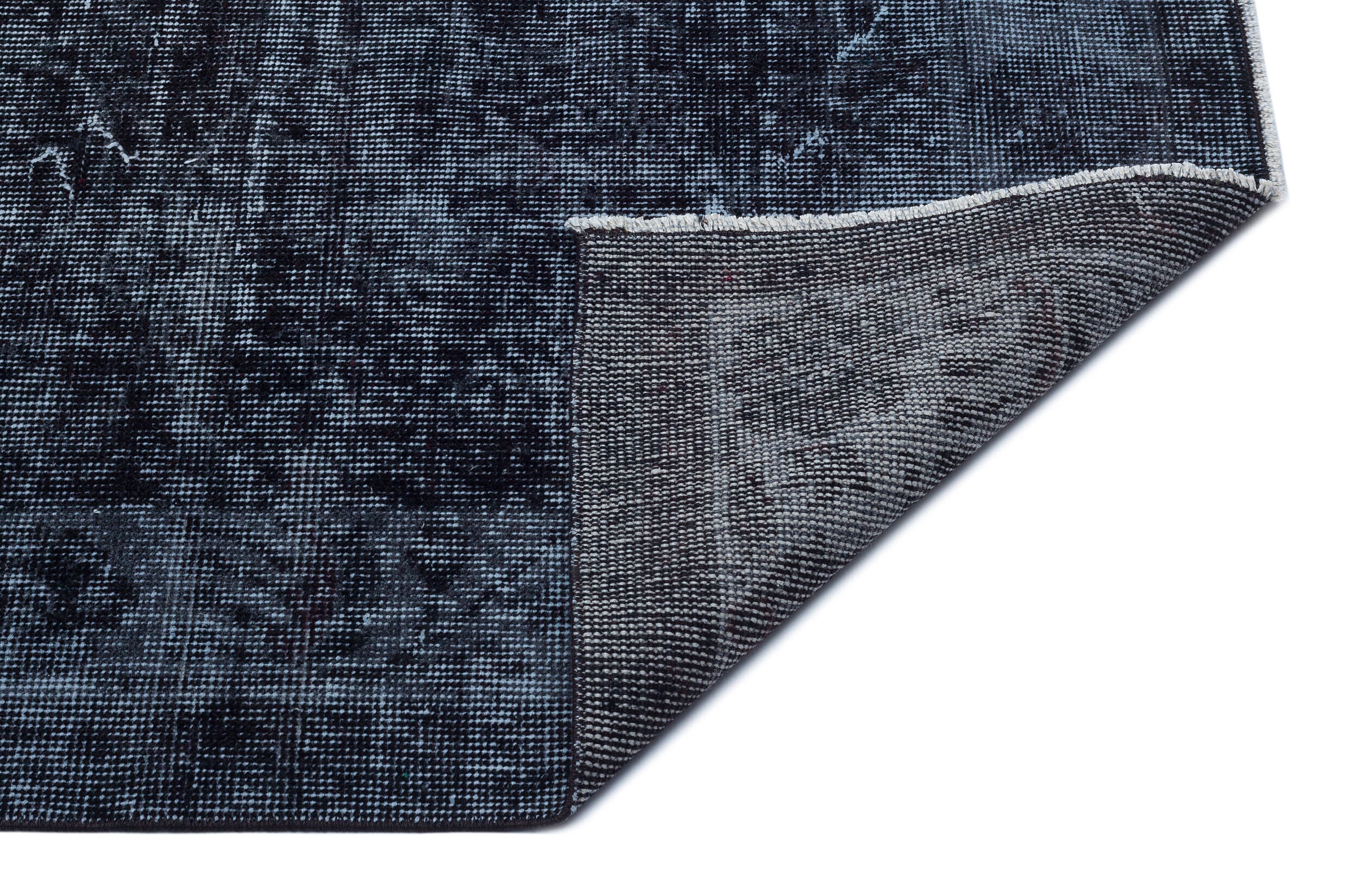 Black Over Dyed Vintage Rug 5'10'' x 9'9'' ft 177 x 296 cm