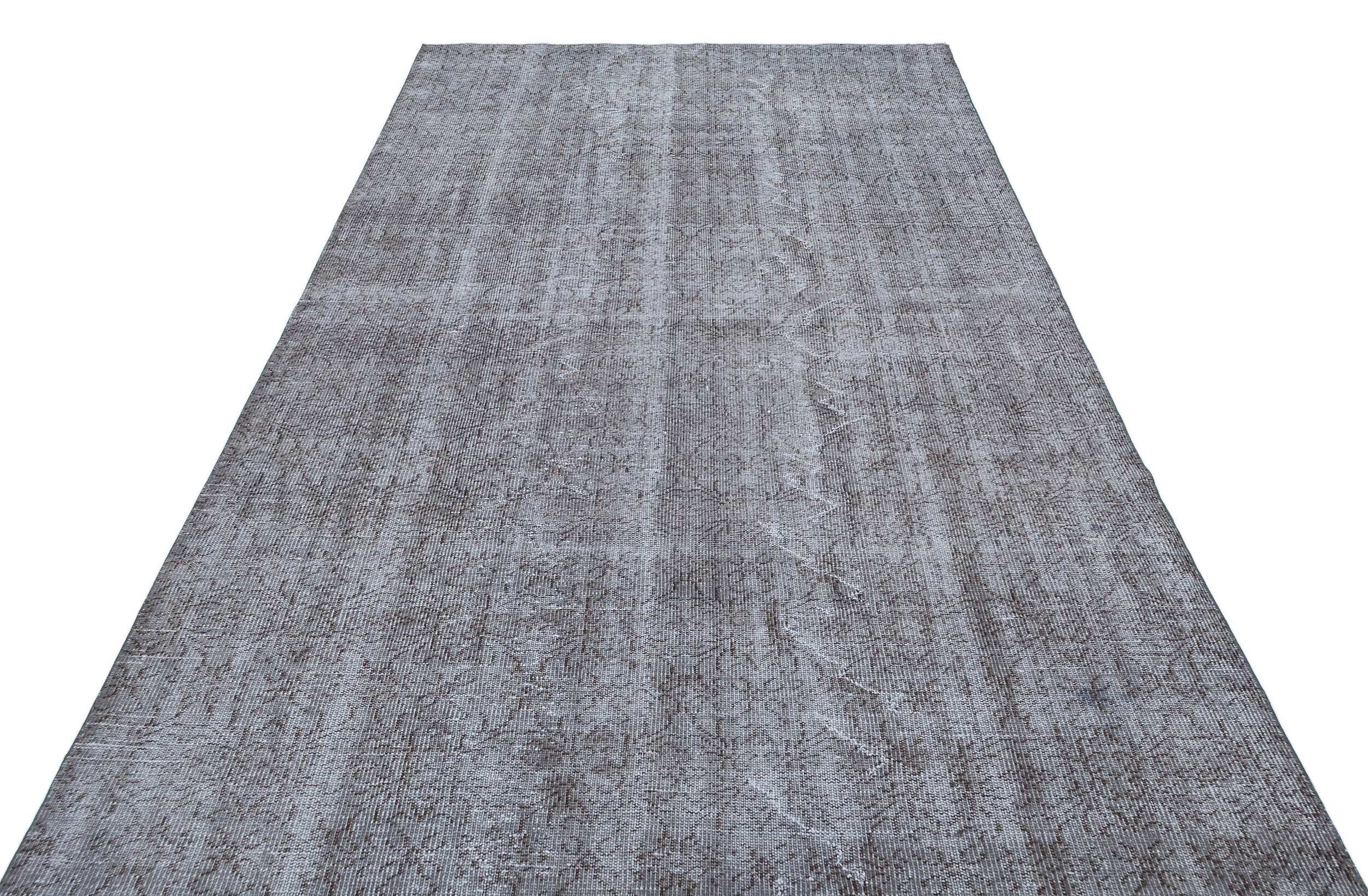 Gray Over Dyed Rug | Plain Rug | Turkish Rug | Hand Weaving Rug  | Bedroom Rug | Wool Rug | Vintage Rug | Tumbled Rug  | Naturel Rug | Boho Rug I 5'10'' x 9'4'' ft 177 x 285 cm