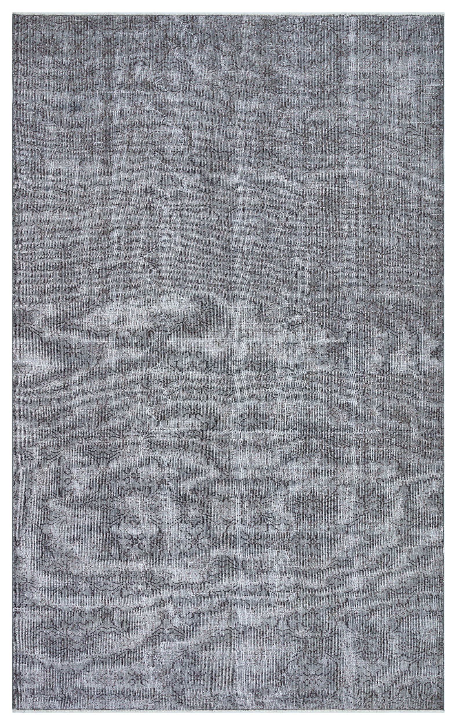 Gray Over Dyed Rug | Plain Rug | Turkish Rug | Hand Weaving Rug  | Bedroom Rug | Wool Rug | Vintage Rug | Tumbled Rug  | Naturel Rug | Boho Rug I 5'10'' x 9'4'' ft 177 x 285 cm