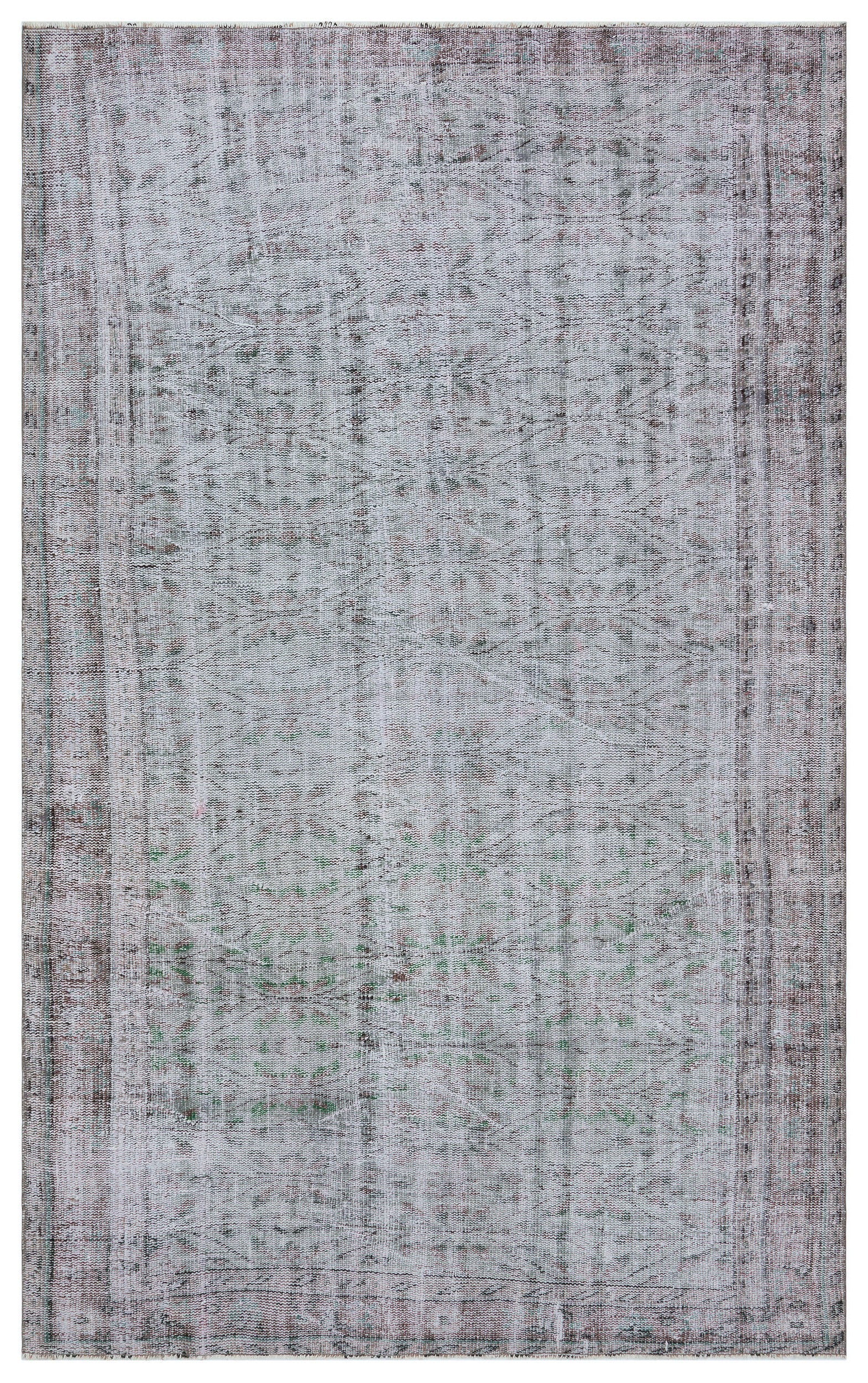 Gray Over Dyed Vintage Rug 5'3'' x 8'8'' ft 160 x 265 cm