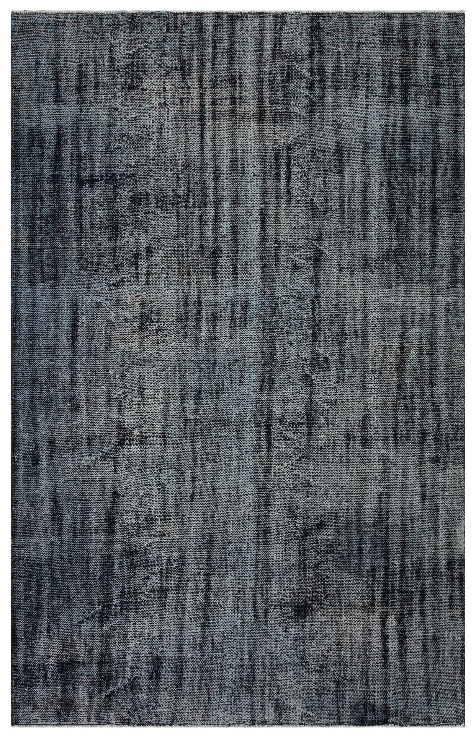 Black Over Dyed Vintage Rug 6'0'' x 9'5'' ft 184 x 286 cm