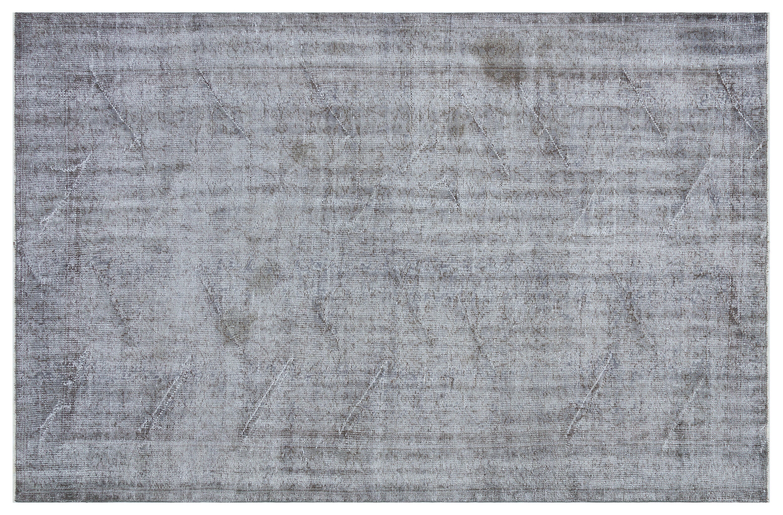 Gray Over Dyed Vintage Rug 5'7'' x 8'8'' ft 170 x 265 cm