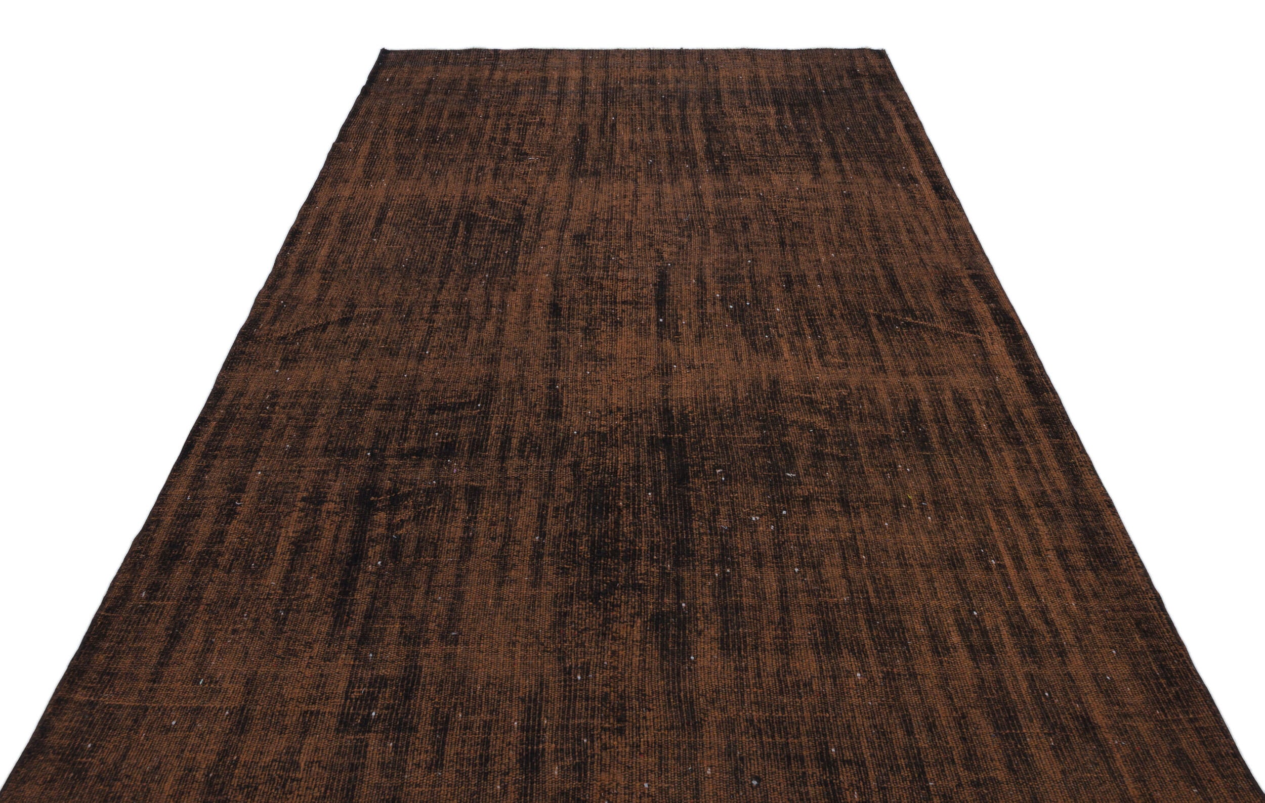 Brown Over Dyed Vintage Rug 5'7'' x 8'11'' ft 170 x 271 cm