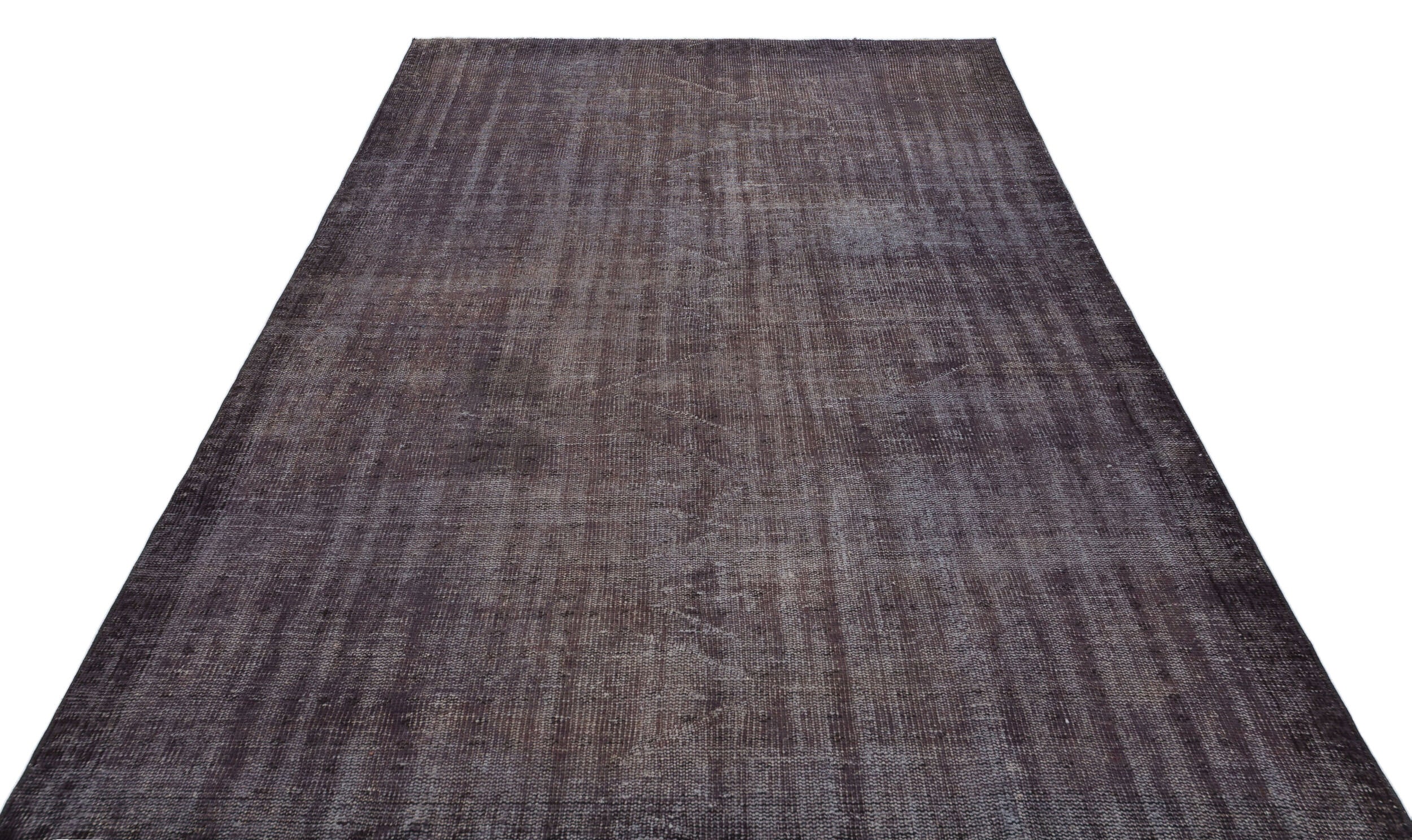 Gray Over Dyed Vintage Rug 5'11'' x 8'11'' ft 180 x 271 cm