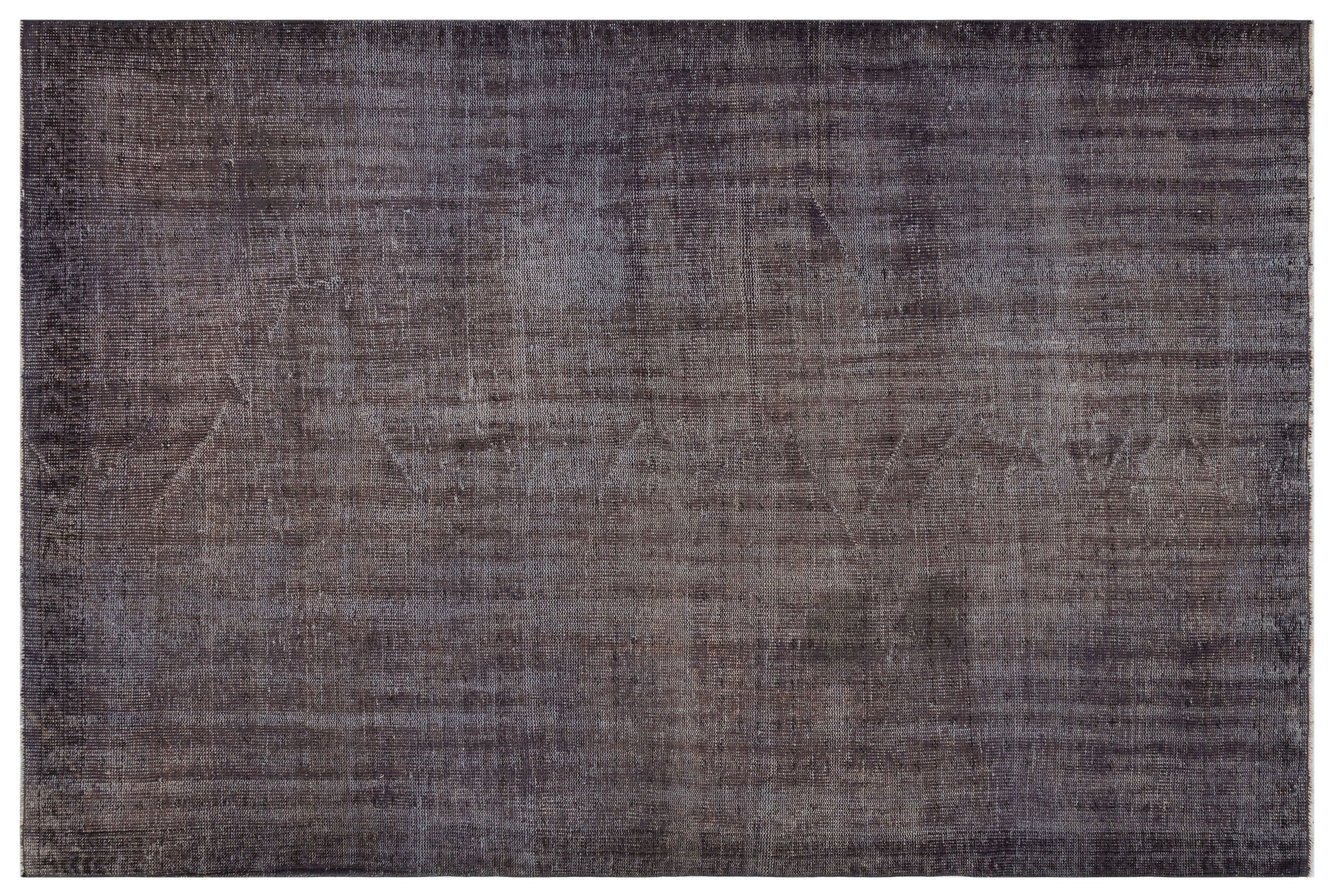 Gray Over Dyed Vintage Rug 5'11'' x 8'11'' ft 180 x 271 cm