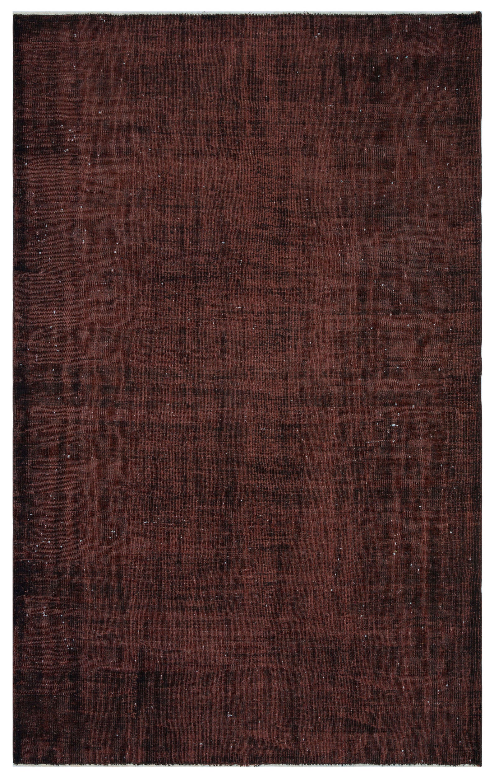 Brown Over Dyed Vintage Rug 5'4'' x 8'8'' ft 163 x 263 cm