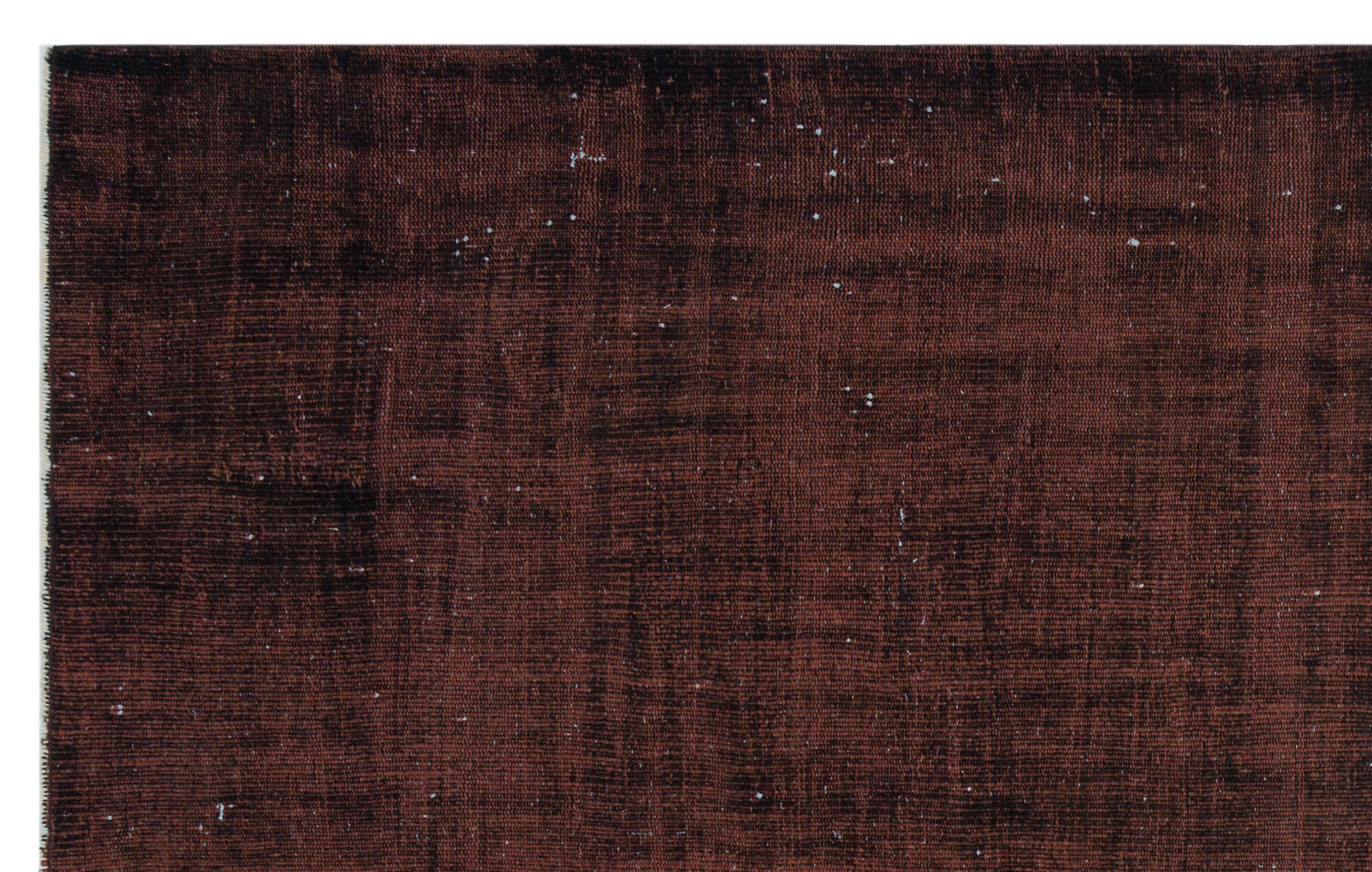 Brown Over Dyed Vintage Rug 5'4'' x 8'8'' ft 163 x 263 cm