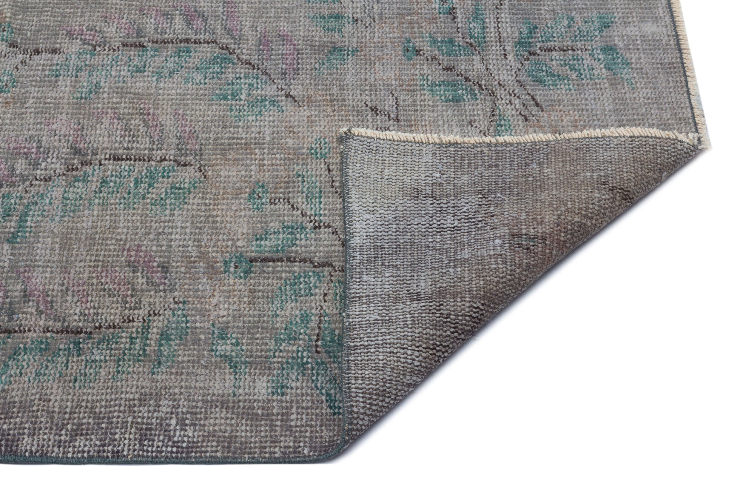 Gray Over Dyed Vintage Rug 6'0'' x 9'7'' ft 184 x 293 cm