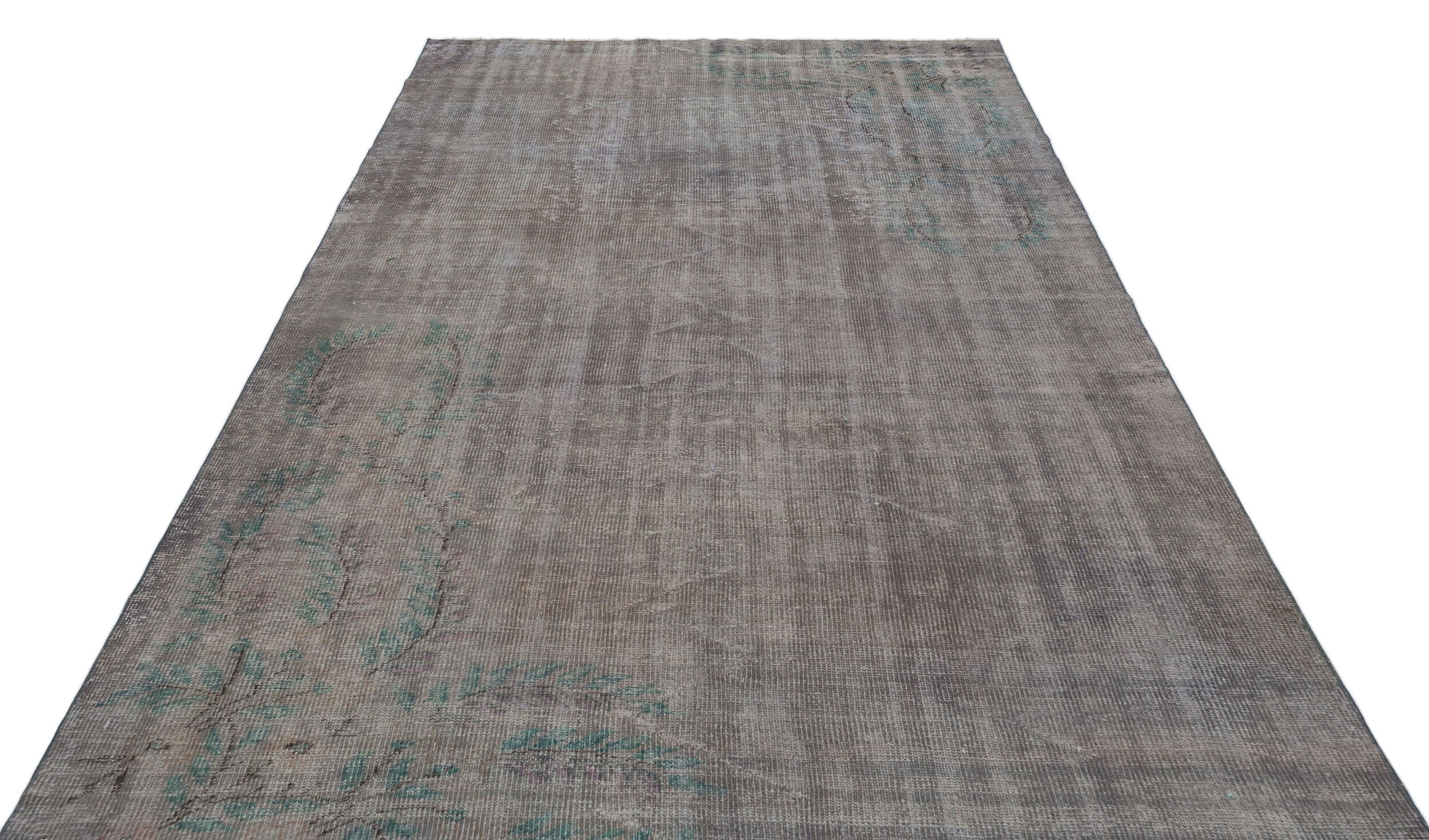 Gray Over Dyed Vintage Rug 6'0'' x 9'7'' ft 184 x 293 cm
