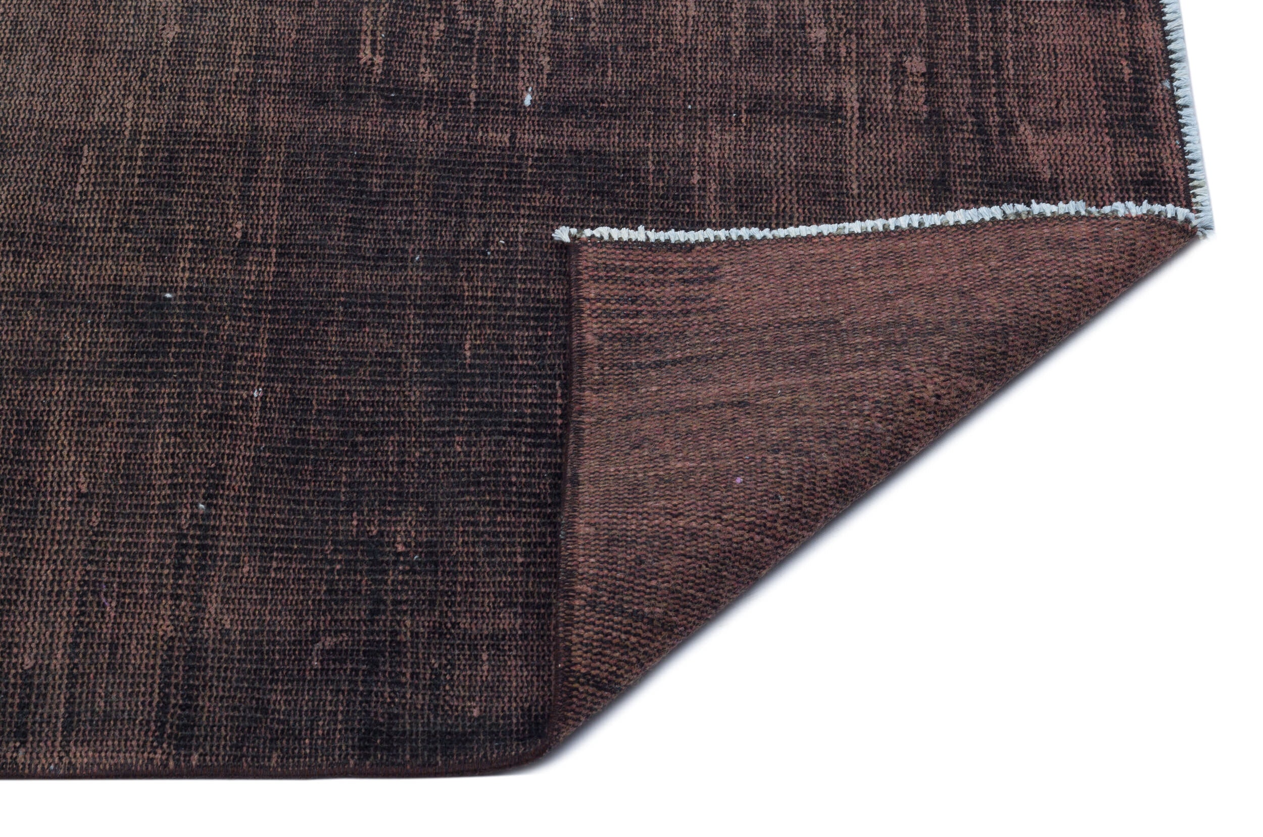 Brown Over Dyed Vintage Rug 5'9'' x 9'0'' ft 174 x 275 cm