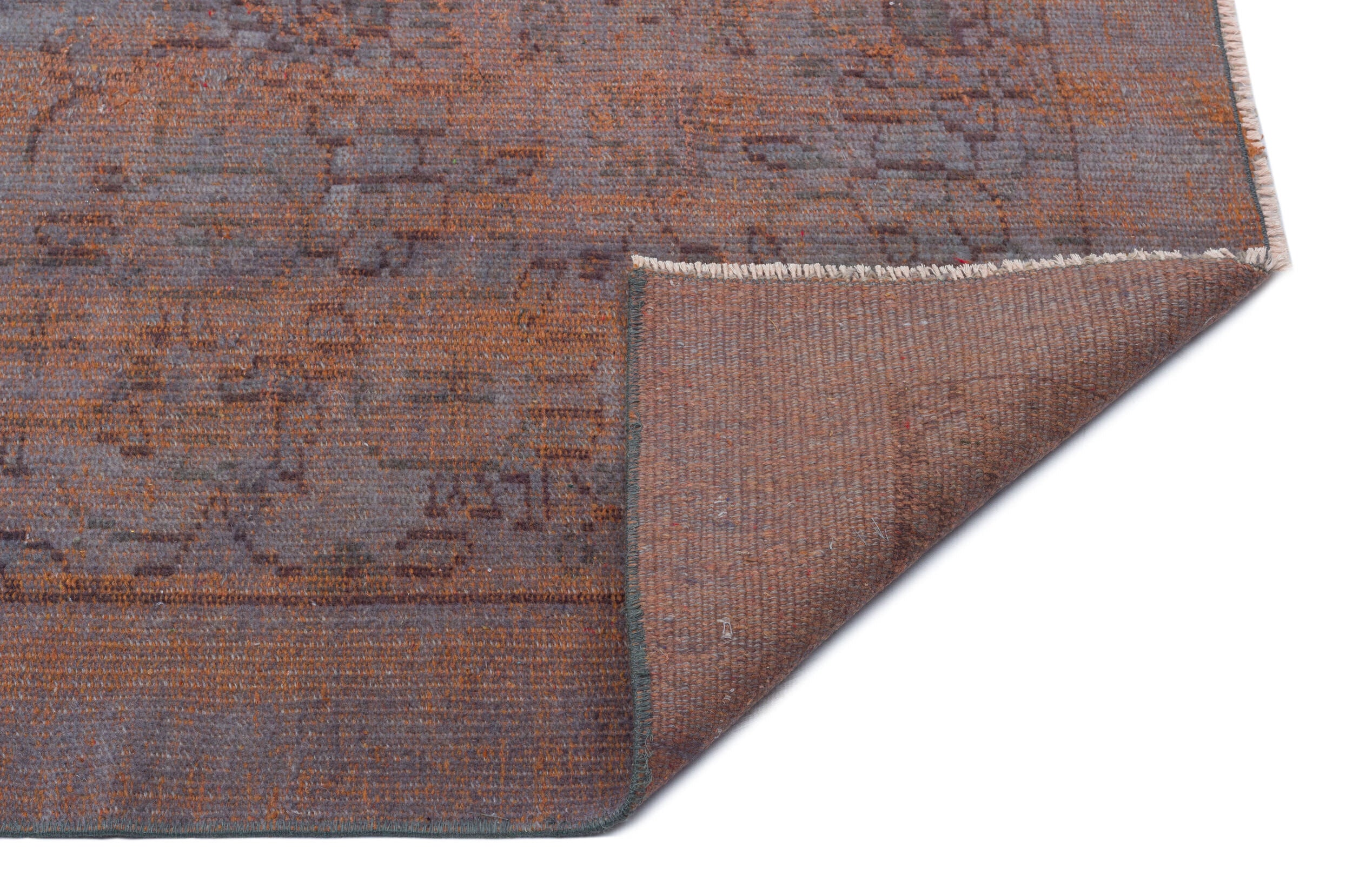 Brown Over Dyed Vintage Rug 5'1'' x 8'5'' ft 156 x 257 cm