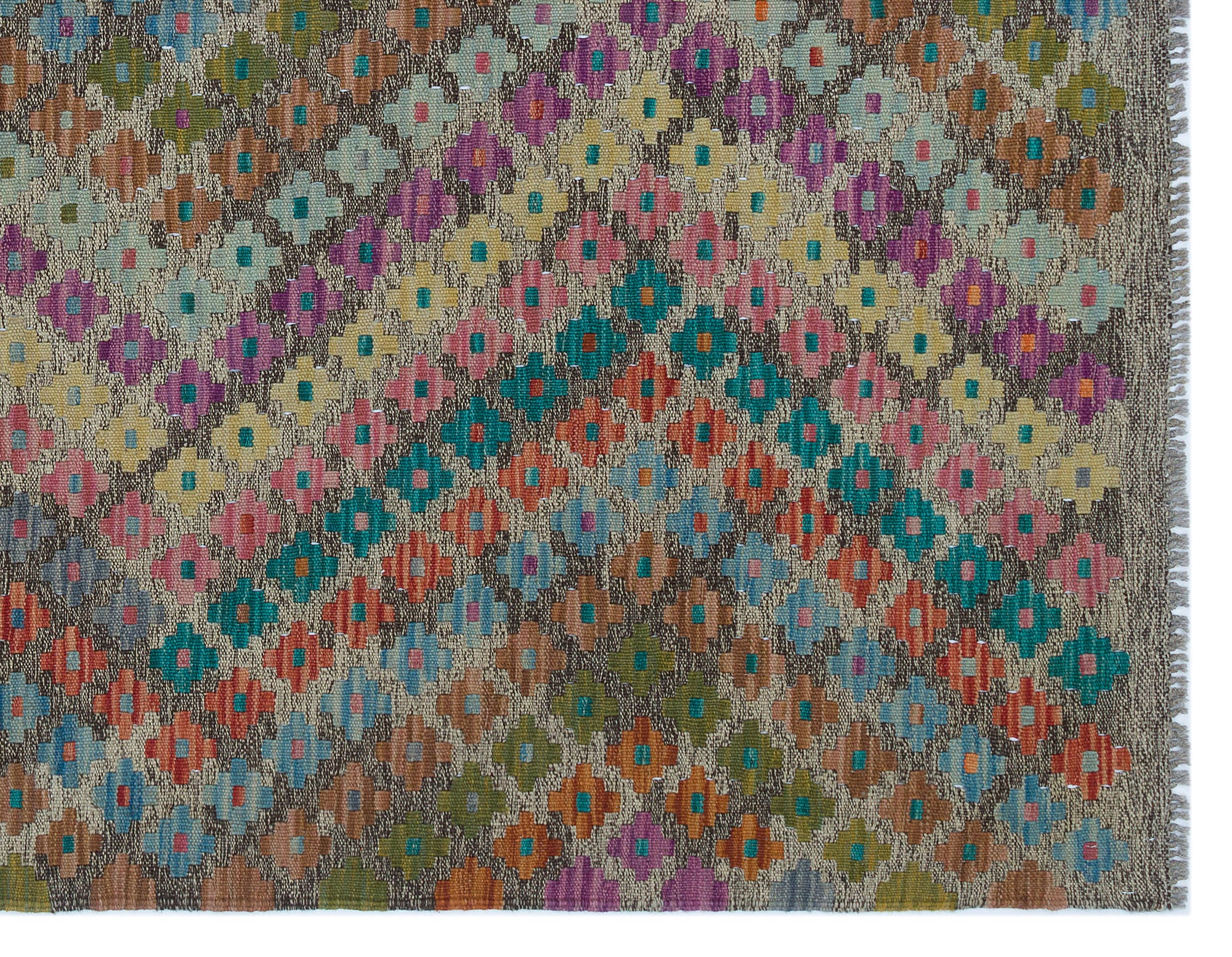 Naturel Over Dyed Kandahar Rug 5'1'' x 6'6'' ft 156 x 197 cm