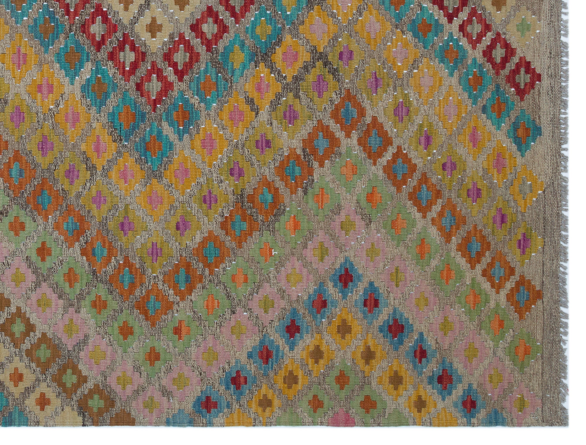 Naturel Over Dyed Kandahar Rug 5'10'' x 7'8'' ft 177 x 233 cm