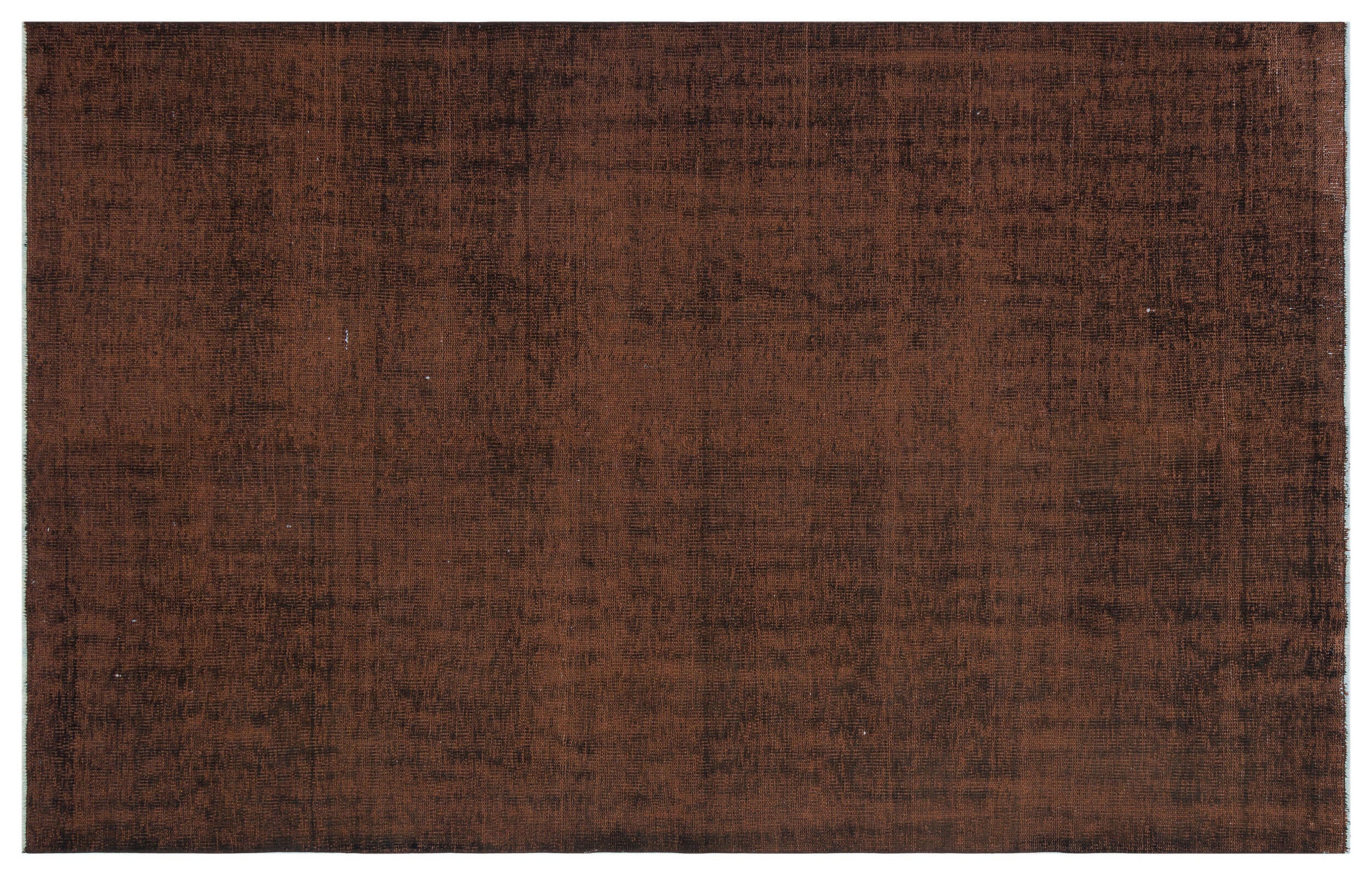 Brown Over Dyed Vintage Rug 5'7'' x 8'9'' ft 170 x 267 cm