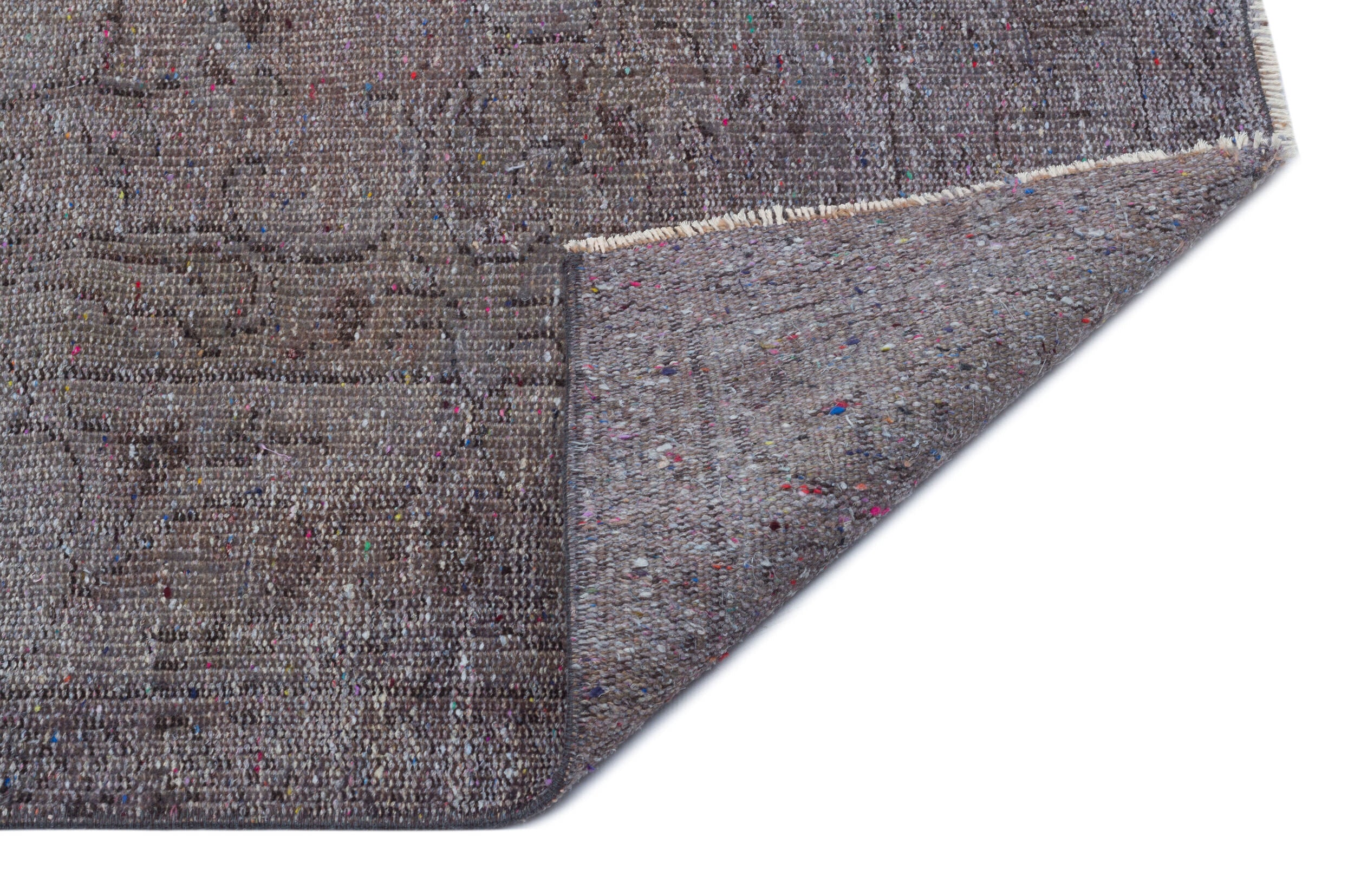 Gray Over Dyed Vintage Rug 5'6'' x 8'4'' ft 168 x 254 cm