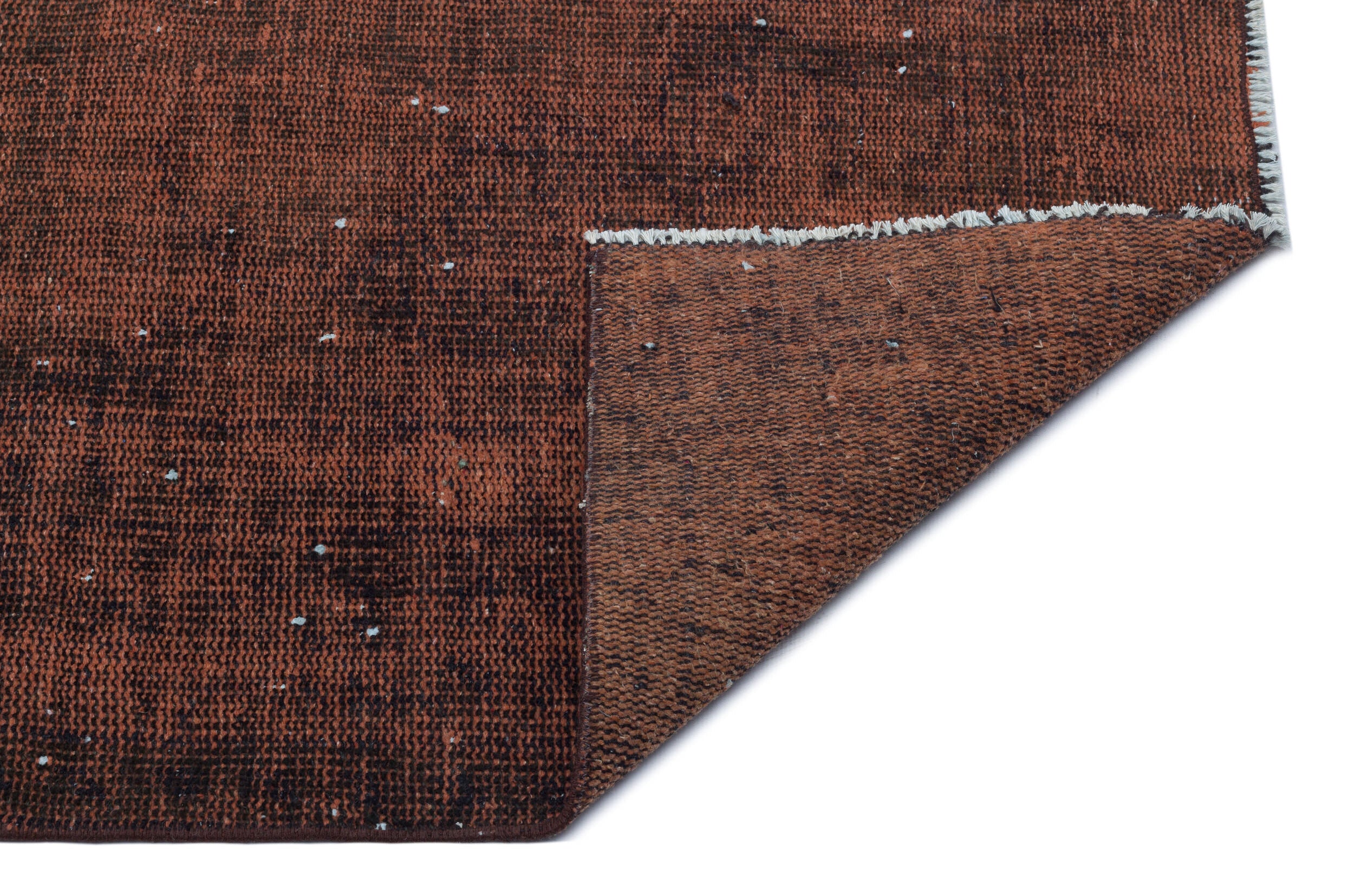 Brown Over Dyed Vintage Rug 5'2'' x 8'4'' ft 157 x 254 cm