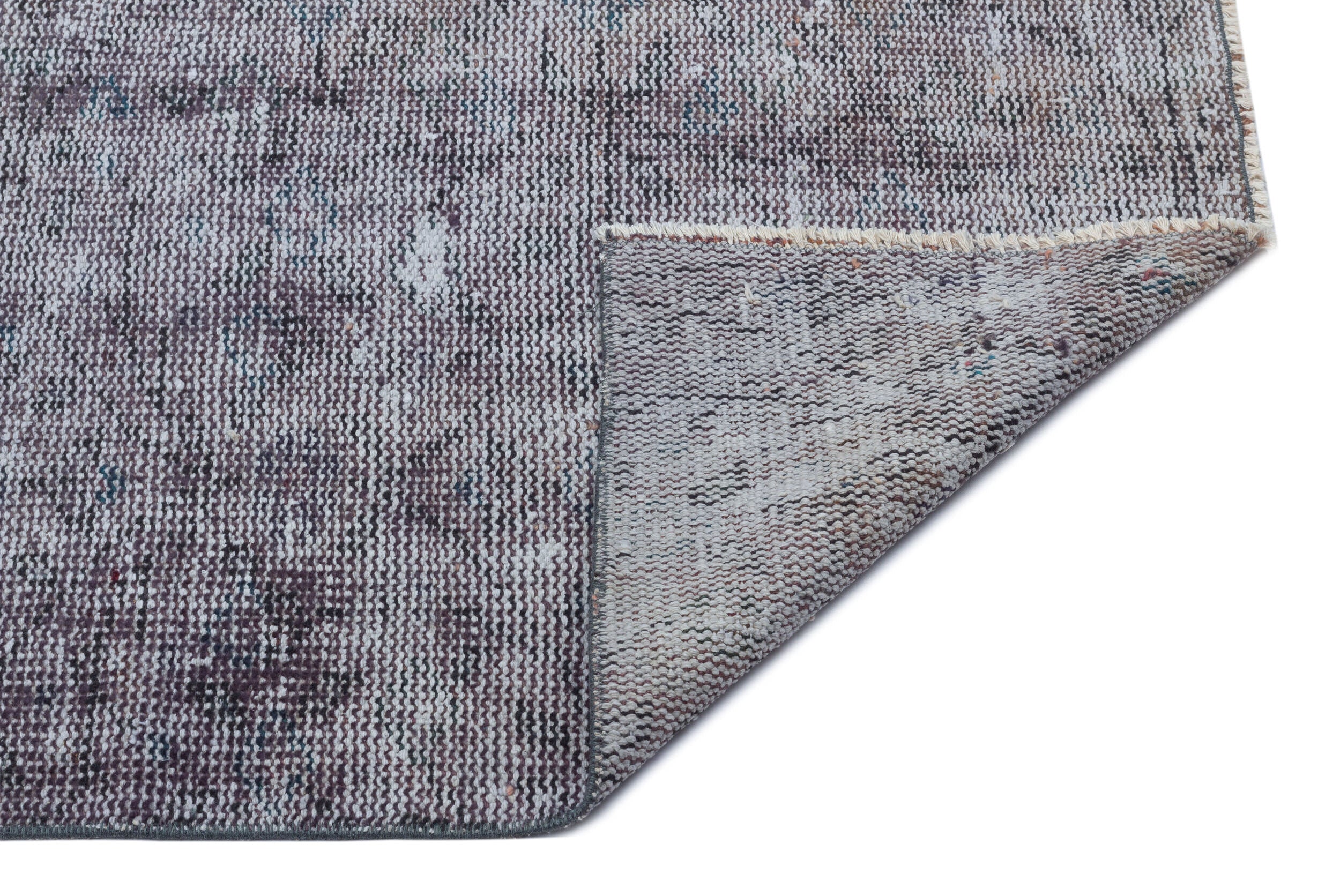 Gray Over Dyed Vintage Rug 6'2'' x 9'7'' ft 187 x 292 cm