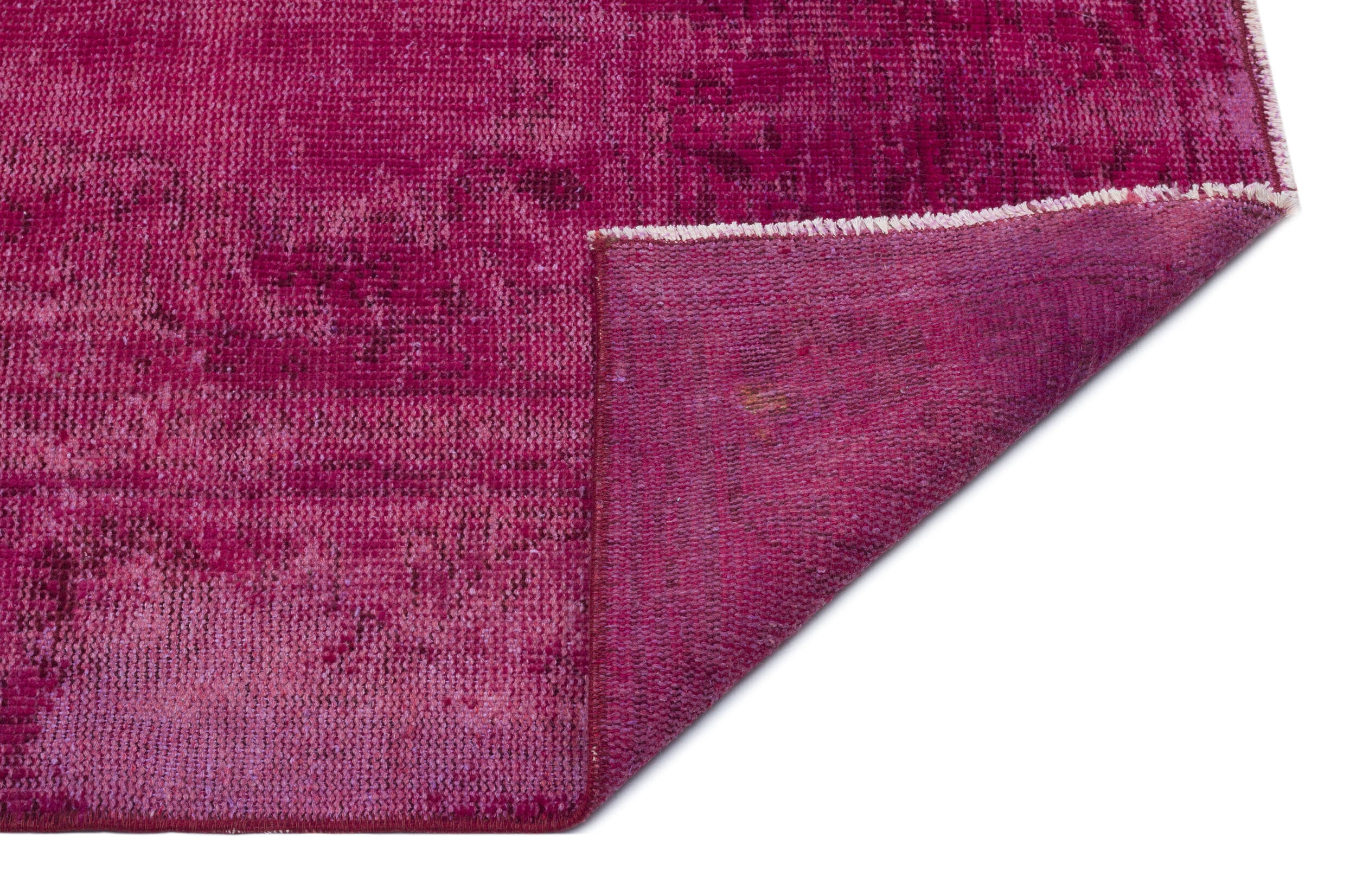 Fuchsia Over Dyed Vintage Rug 6'0'' x 8'6'' ft 184 x 260 cm