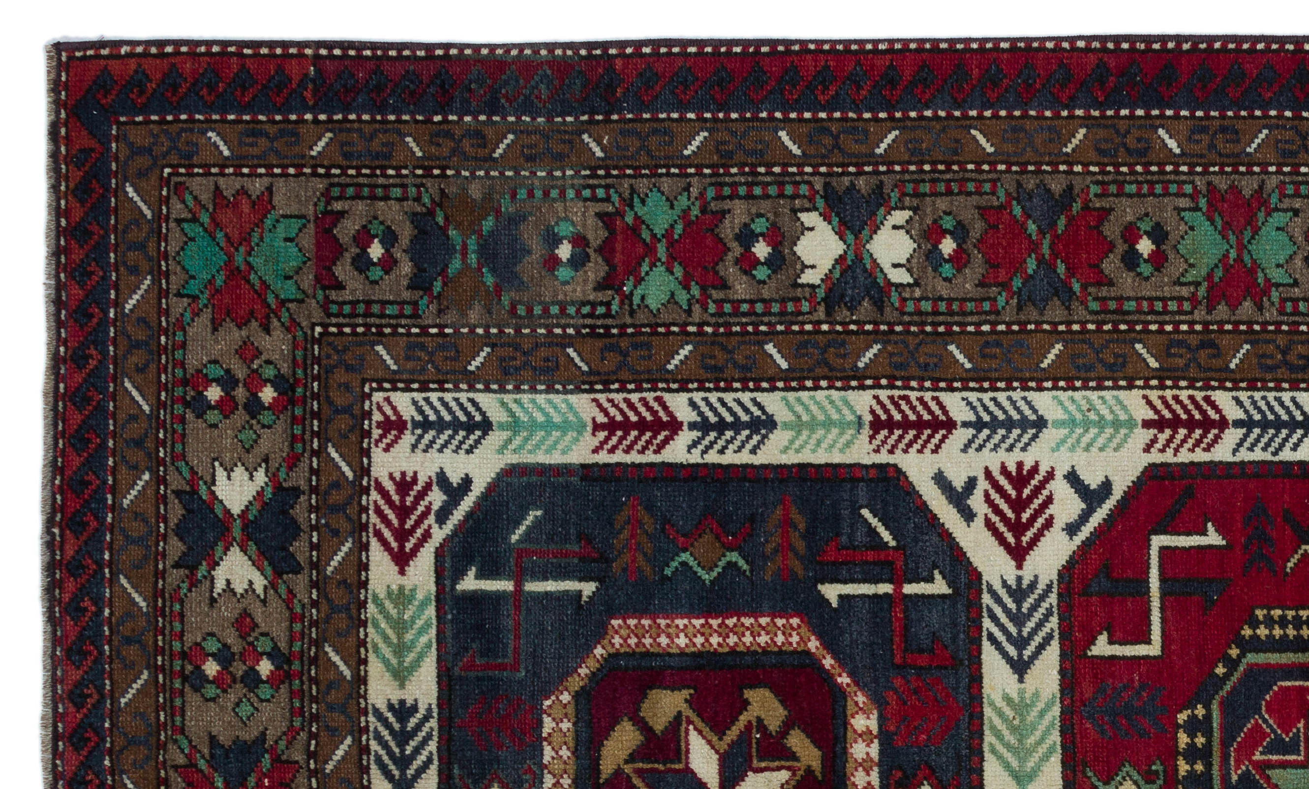 Natural Anatolium Turkish Vintage Rug 4'6'' x 7'7'' ft 137 x 230 cm