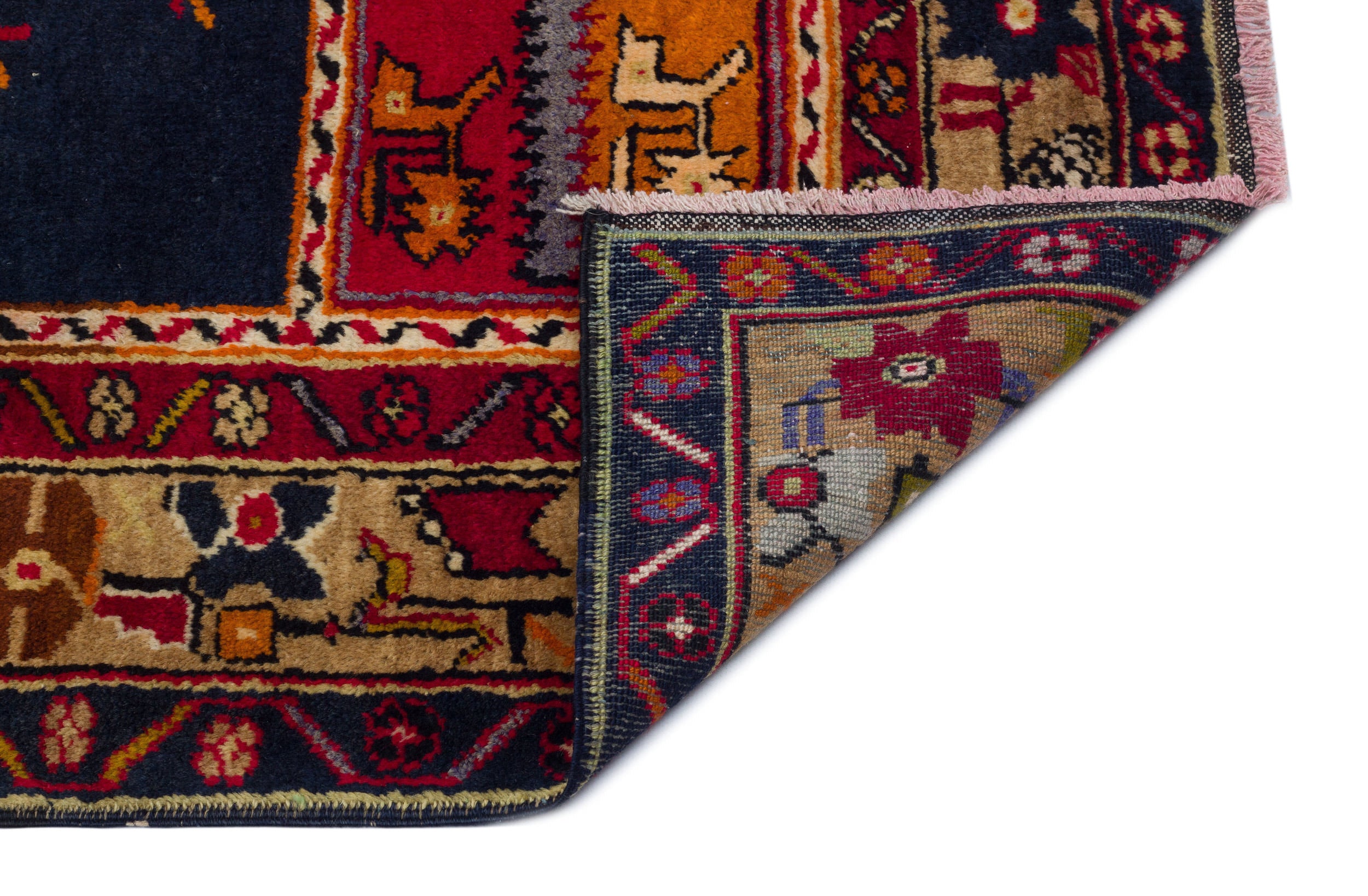 Natural Anatolium Turkish Vintage Rug 3'11'' x 7'8'' ft 120 x 234 cm