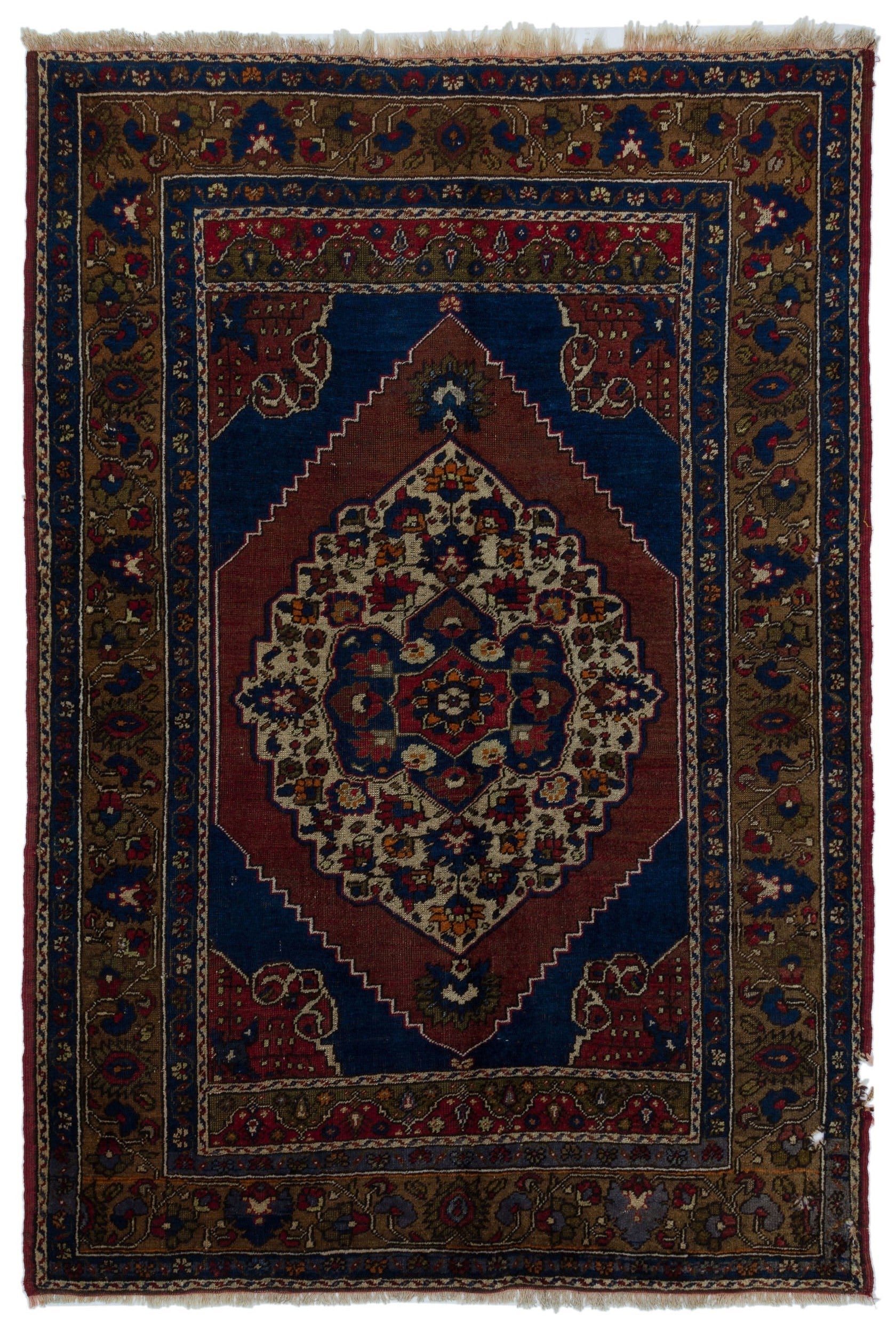 Natural Anatolium Turkish Vintage Rug 5'0'' x 7'4'' ft 153 x 224 cm