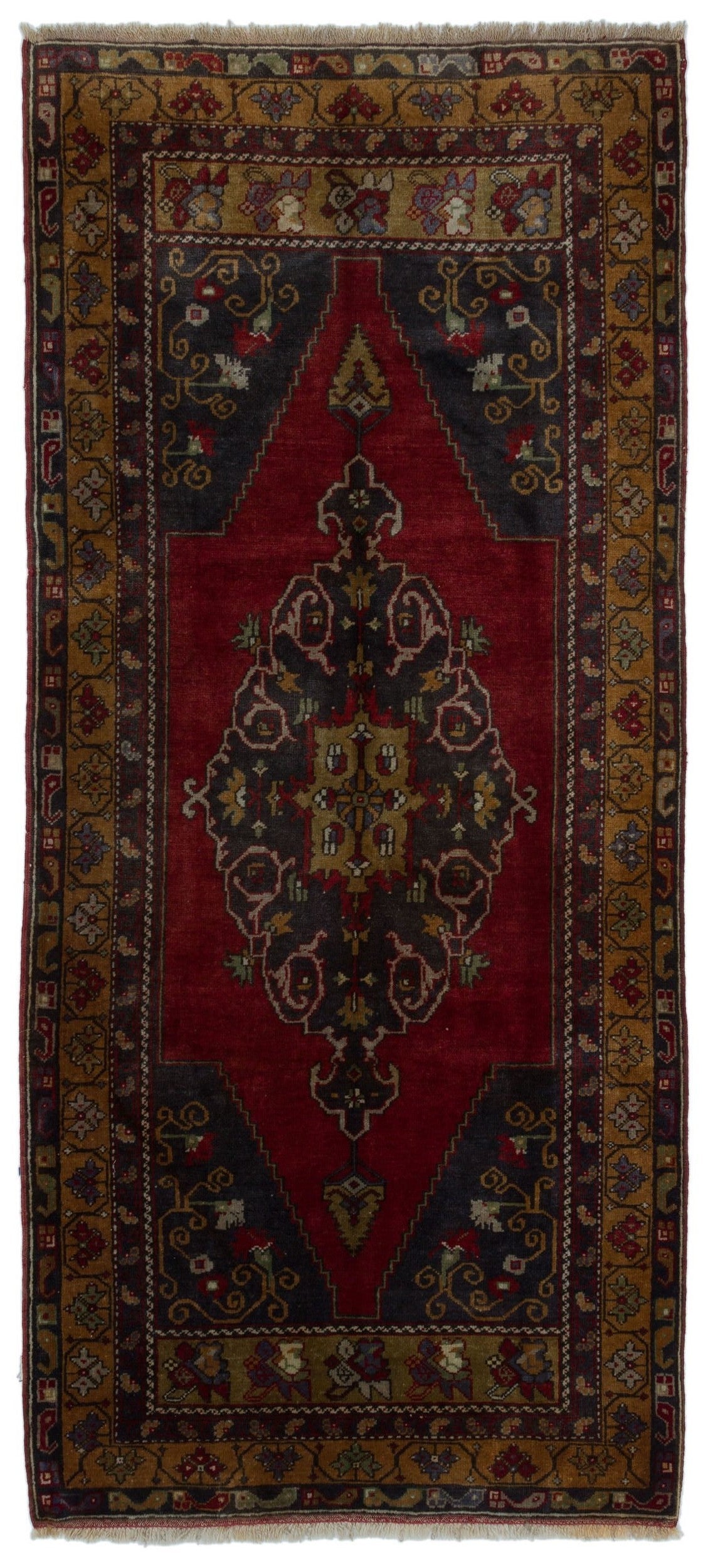 Natural Anatolium Turkish Vintage Runner 3'5'' x 7'9'' ft 104 x 236 cm