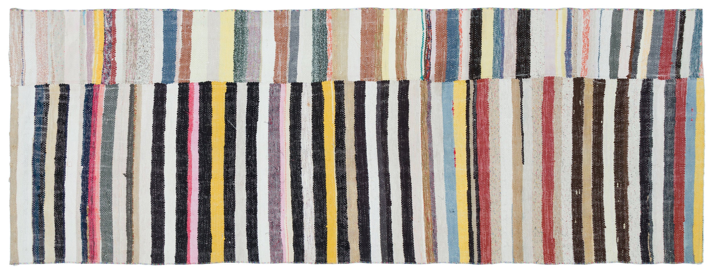 Chaput Over Dyed Kilim Rug 3'7'' x 9'11'' ft 110 x 303 cm
