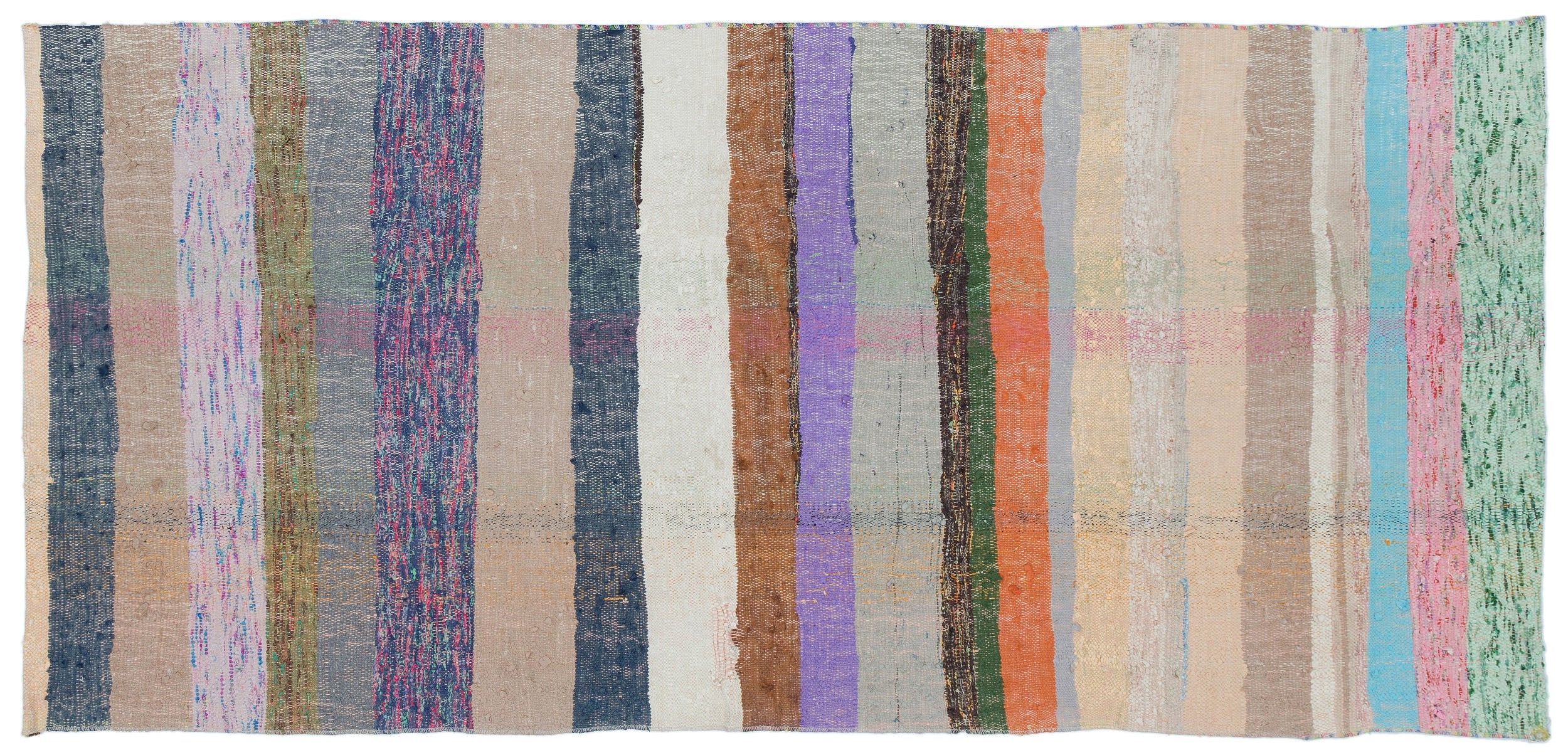 Chaput Over Dyed Kilim Rug 3'5'' x 7'3'' ft 104 x 222 cm