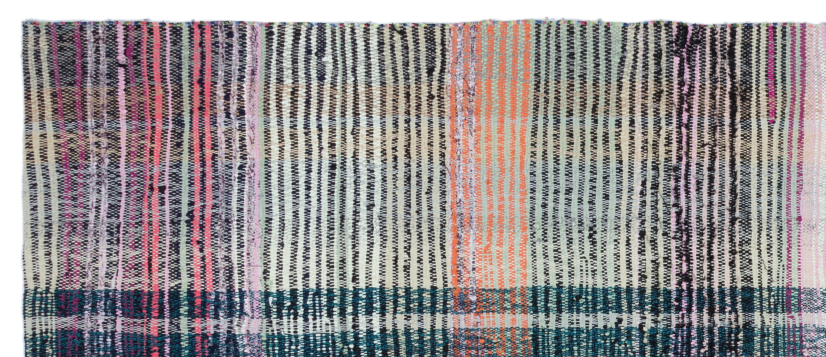 Chaput Over Dyed Kilim Rug 3'12'' x 9'6'' ft 121 x 290 cm