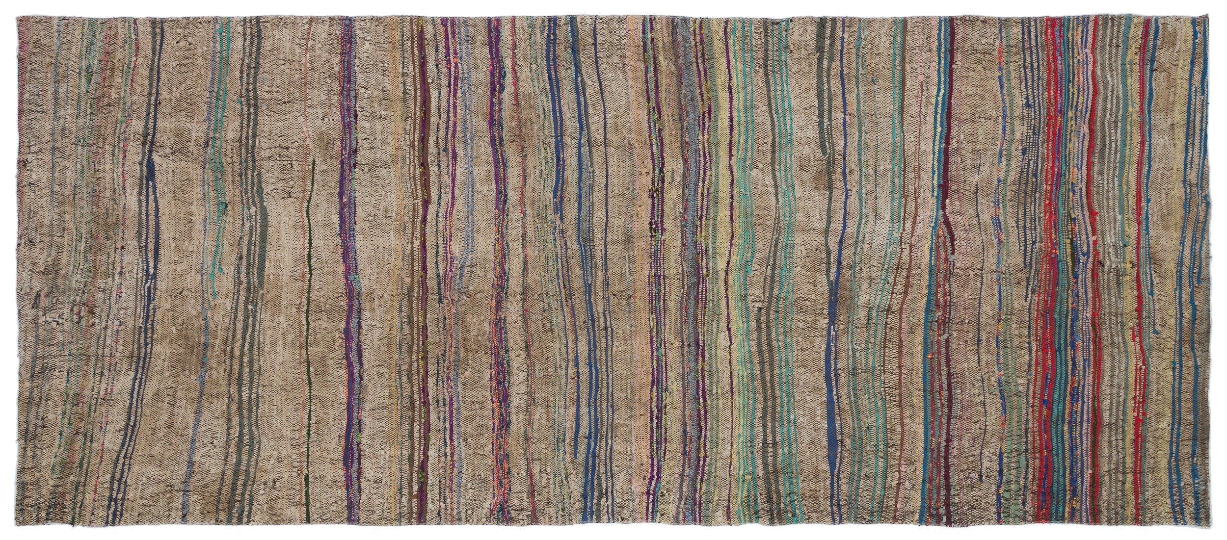 Chaput Over Dyed Kilim Rug 4'8'' x 11'2'' ft 143 x 340 cm