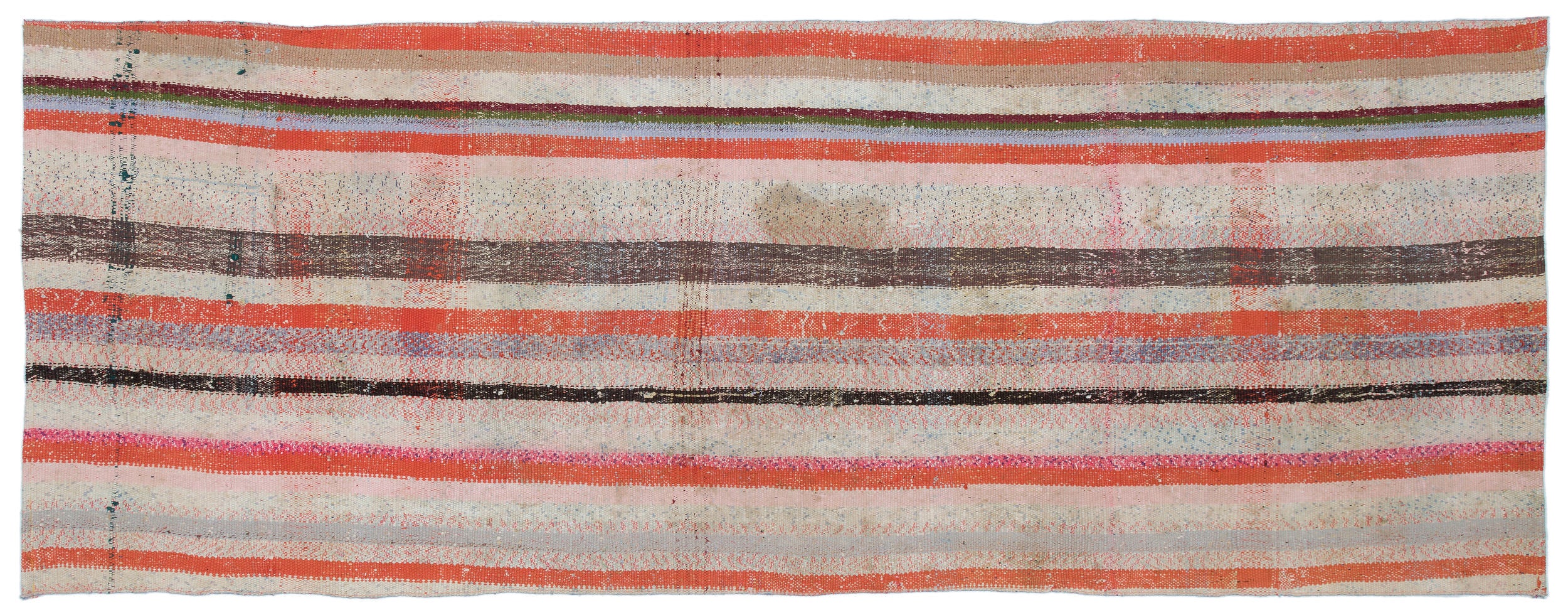 Chaput Over Dyed Kilim Rug 3'5'' x 8'11'' ft 104 x 272 cm